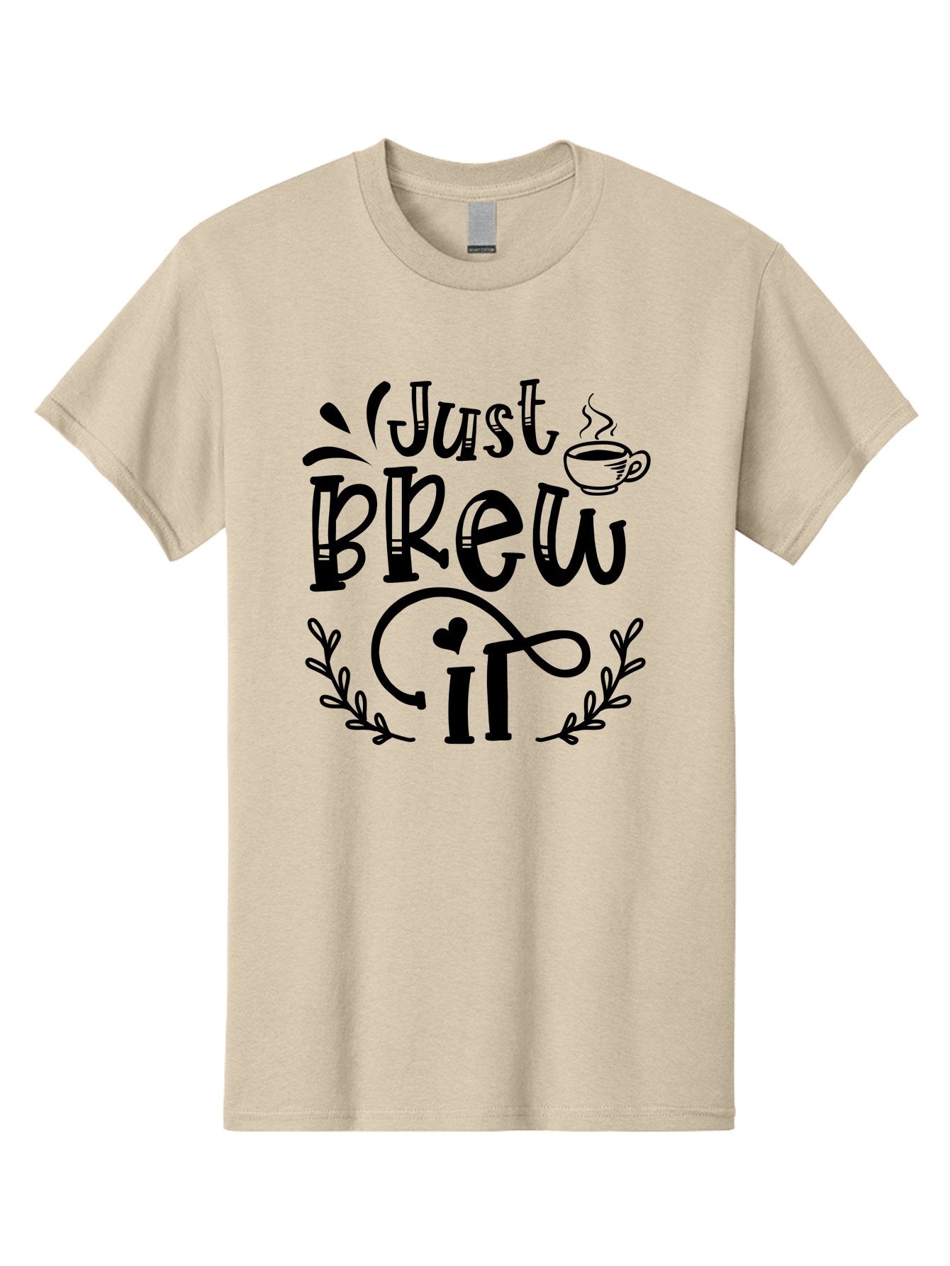 Just Brew It Men'S Graphic Tee, 100% Cotton, Comfortable Casual Summer Wear, Machine Washable, Coffee Quote, Coffee Saying, Coffee Humor, Coffee Puns, Morning Motivation, Coffee Lovers, Brew Coffee Aae426 12
