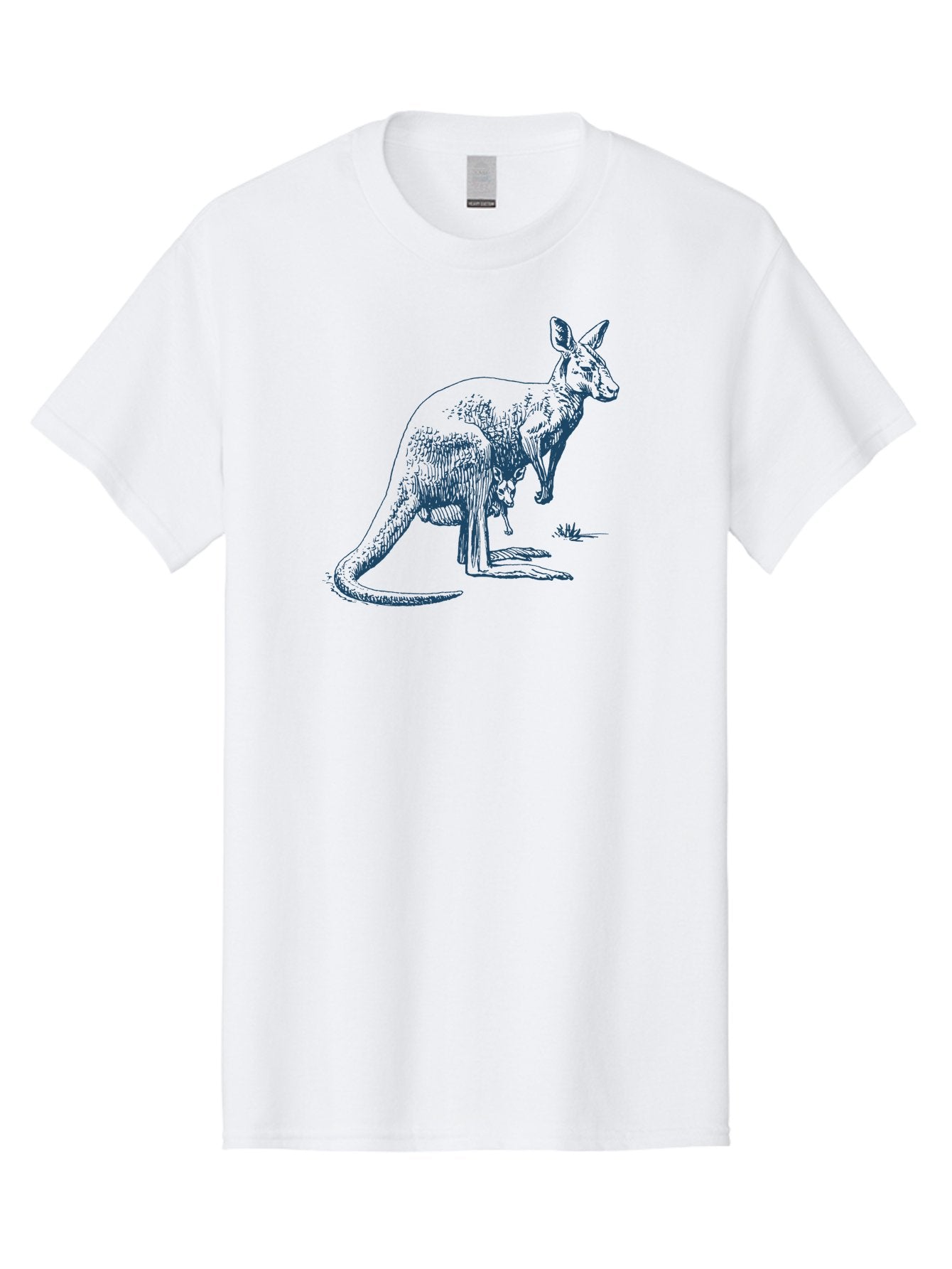 Kangaroo Mode Men'S Graphic Tee, 100% Cotton, Comfortable Casual Summer Wear, Machine Washable, Kangaroo And Joey, Marsupial, Australian Wildlife, Mother And Baby, Wild Animals, Outback, Fauna Aae428 4