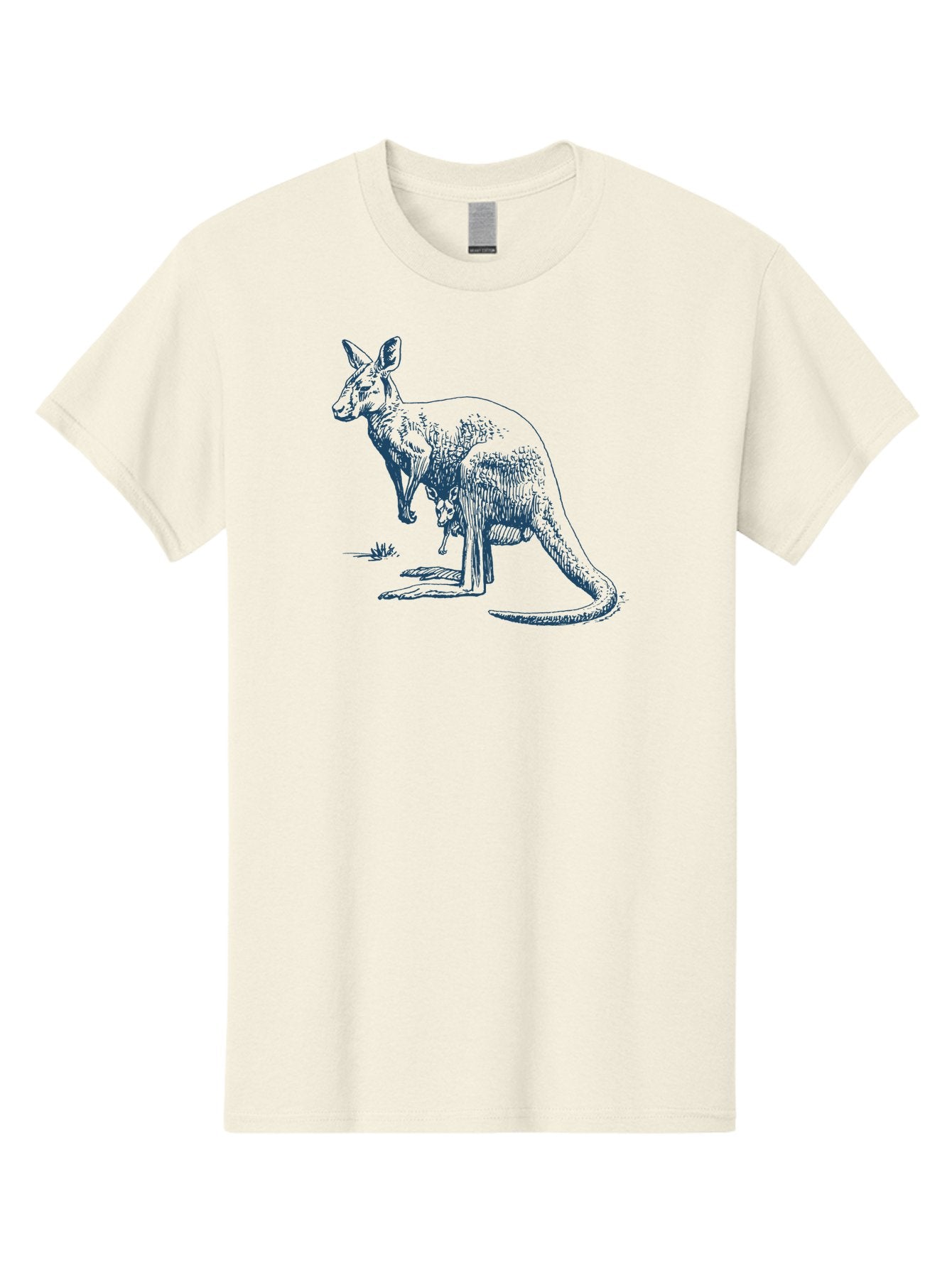 Kangaroo Mode 2 Men'S Graphic Tee, 100% Cotton, Comfortable Casual Summer Wear, Machine Washable, Kangaroo With Joey In Pouch, Marsupial, Australian Wildlife, Mother And Baby, Wild Animal Illustration, Natural Habitat, Wildlife Art Aae429 11