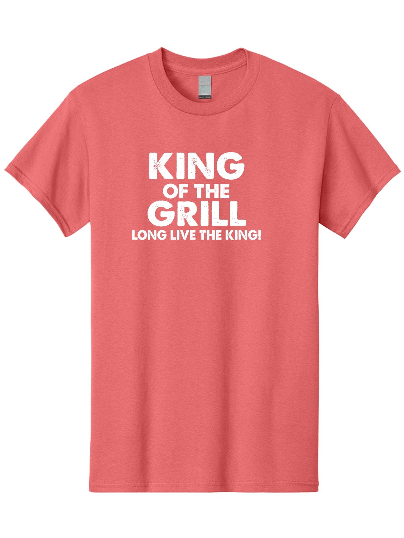 King Of The Grill Men'S Graphic Tee, 100% Cotton, Comfortable Casual Summer Wear, Machine Washable, Barbecue King, Grill Master, Bbq Lover, Outdoor Cooking, Long Live The King, Grill Enthusiast, Barbecue Champion, King Of Bbq Aae433 12