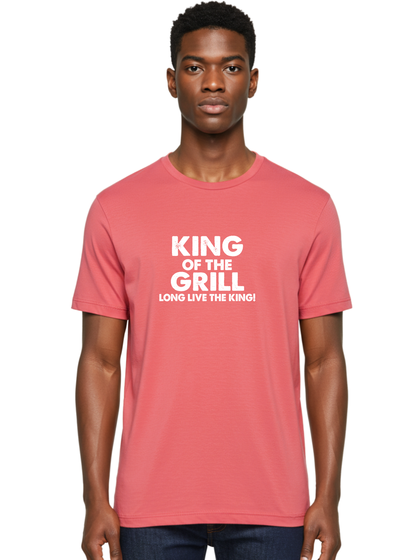 King Of The Grill Men'S Graphic Tee, 100% Cotton, Comfortable Casual Summer Wear, Machine Washable, Barbecue King, Grill Master, Bbq Lover, Outdoor Cooking, Long Live The King, Grill Enthusiast, Barbecue Champion, King Of Bbq Aae433 8