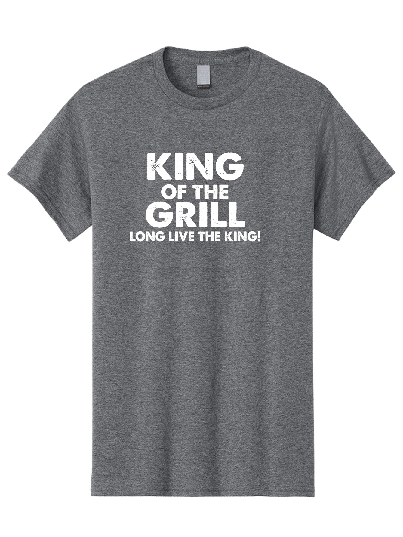 King Of The Grill Men'S Graphic Tee, 100% Cotton, Comfortable Casual Summer Wear, Machine Washable, Barbecue King, Grill Master, Bbq Lover, Outdoor Cooking, Long Live The King, Grill Enthusiast, Barbecue Champion, King Of Bbq Aae433 15