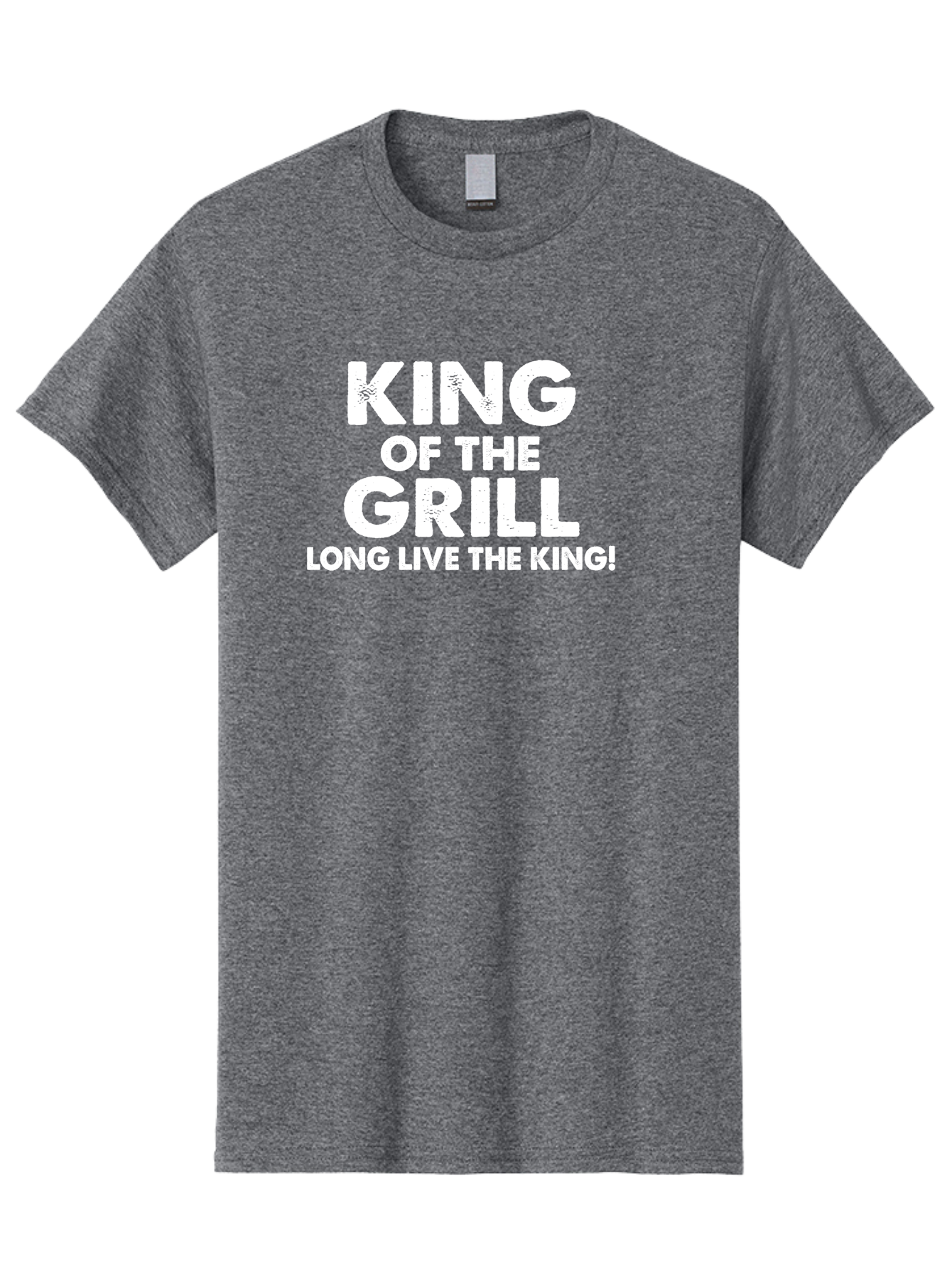 King Of The Grill Men'S Graphic Tee, 100% Cotton, Comfortable Casual Summer Wear, Machine Washable, Barbecue King, Grill Master, Bbq Lover, Outdoor Cooking, Long Live The King, Grill Enthusiast, Barbecue Champion, King Of Bbq Aae433