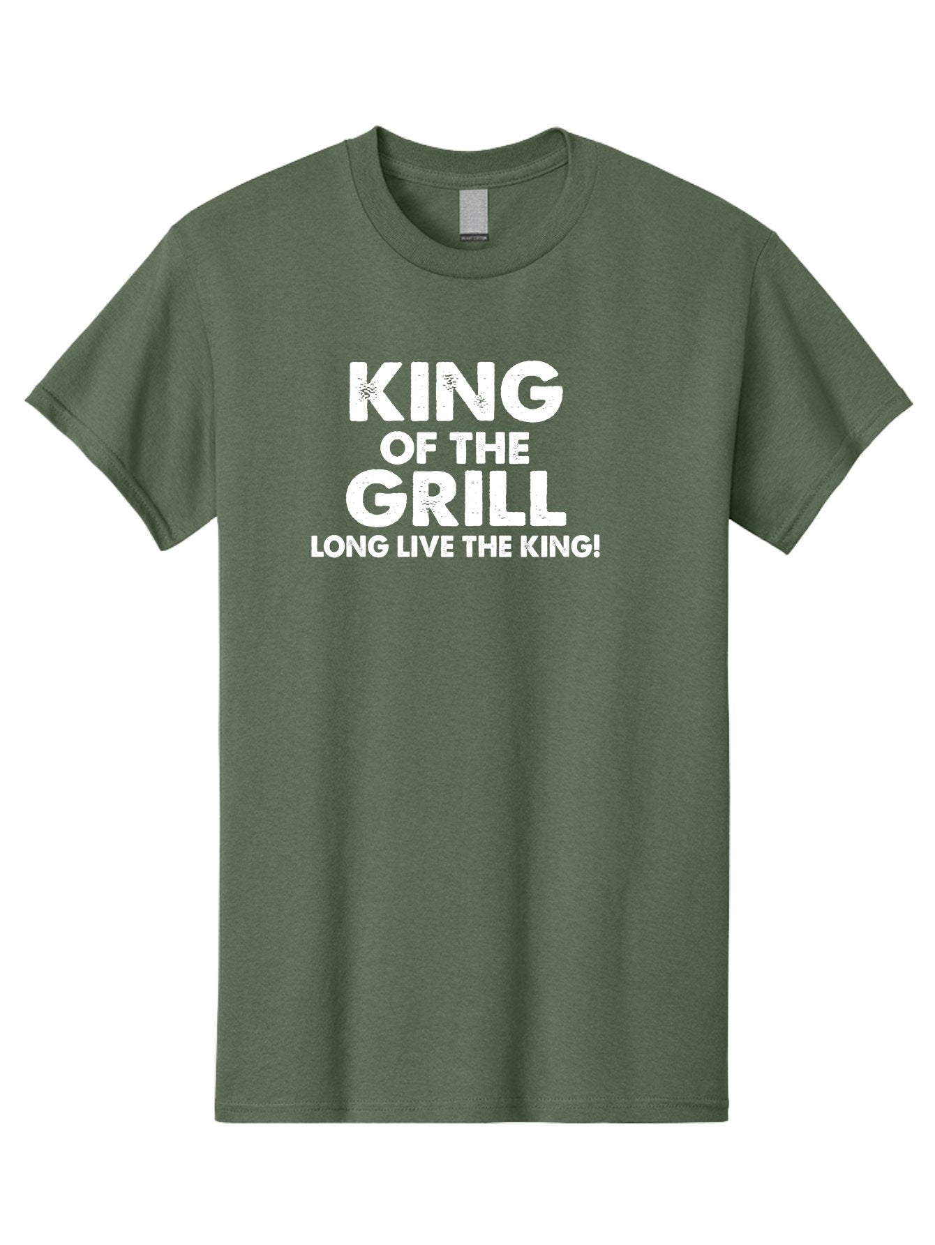 King Of The Grill Men'S Graphic Tee, 100% Cotton, Comfortable Casual Summer Wear, Machine Washable, Barbecue King, Grill Master, Bbq Lover, Outdoor Cooking, Long Live The King, Grill Enthusiast, Barbecue Champion, King Of Bbq Aae433 13