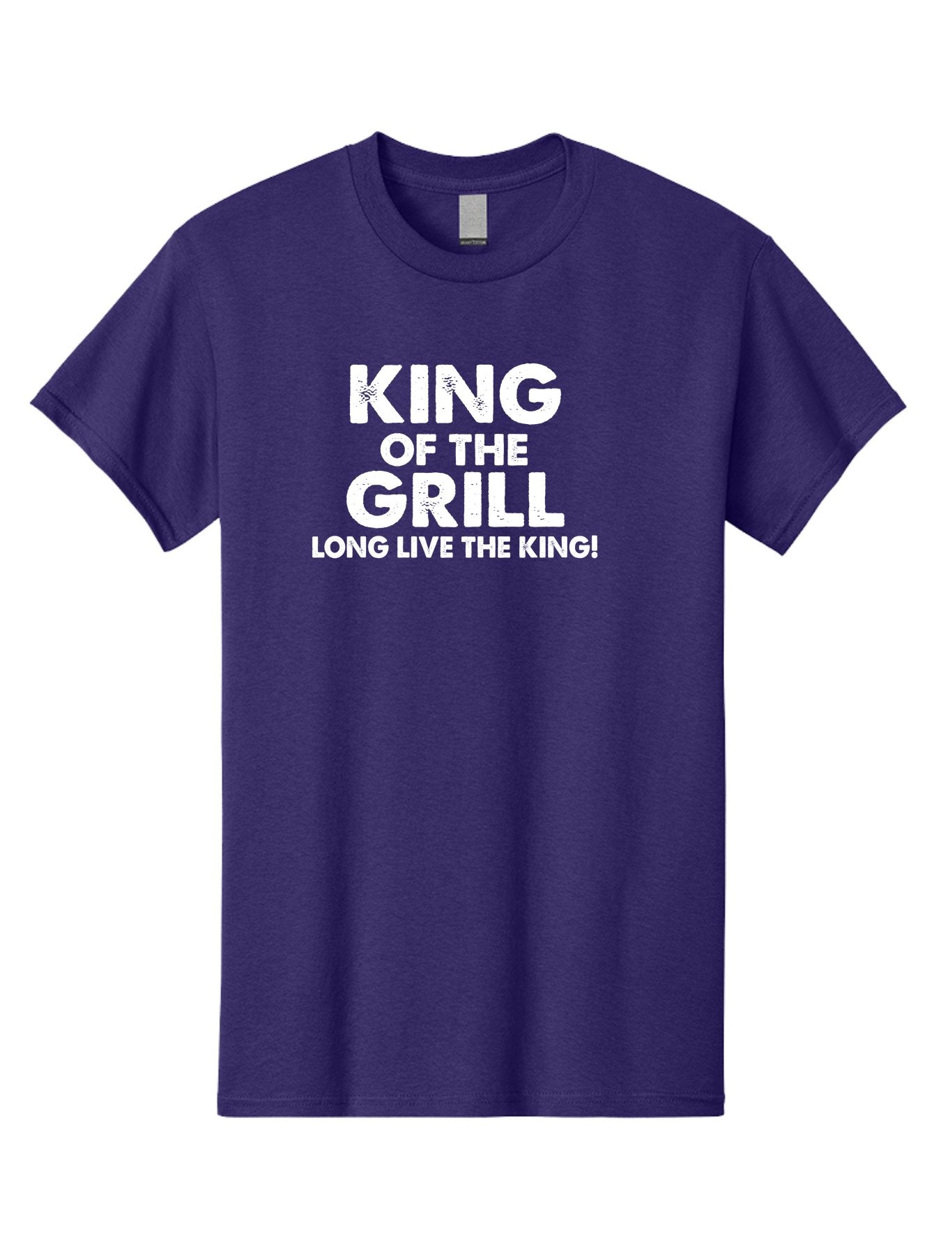 King Of The Grill Men'S Graphic Tee, 100% Cotton, Comfortable Casual Summer Wear, Machine Washable, Barbecue King, Grill Master, Bbq Lover, Outdoor Cooking, Long Live The King, Grill Enthusiast, Barbecue Champion, King Of Bbq Aae433 6