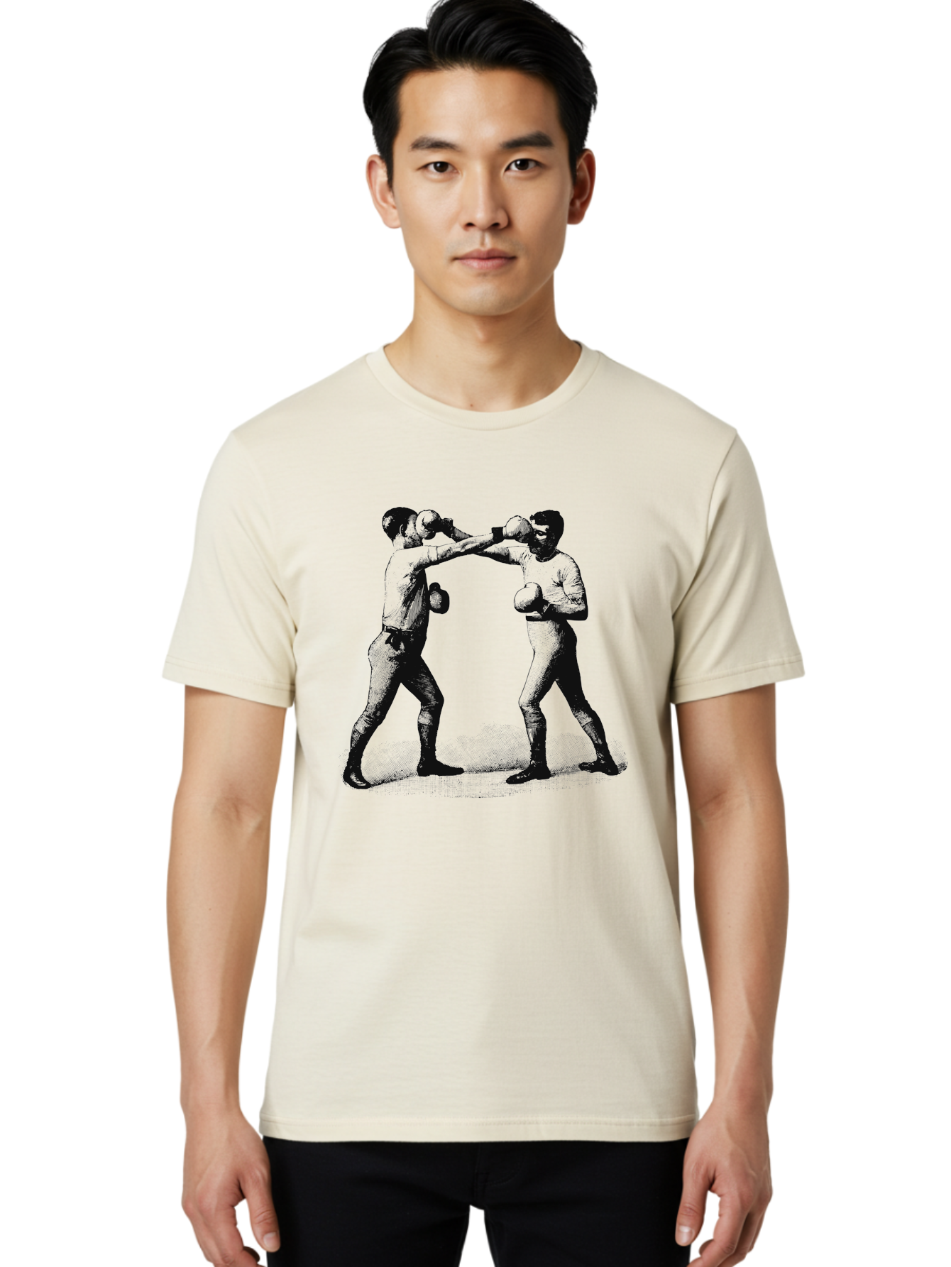 Knockline Men'S Graphic Tee, 100% Cotton, Comfortable Casual Summer Wear, Machine Washable, Boxing Fighters, Fighting Stance, Boxing Gloves, Martial Arts, Combat Sports, Boxing Techniques, Boxing Ring, Pugilism, Fighter'S Pose, Boxing Action Aae436 4