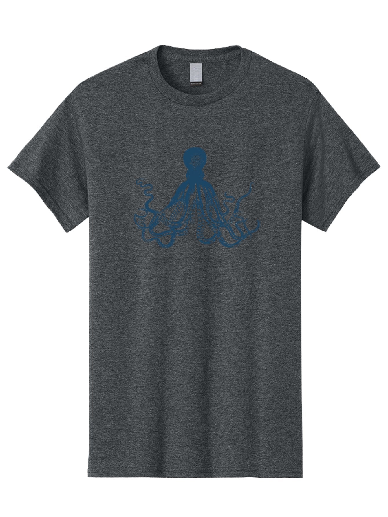 Kraken Octopus Men'S Graphic Tee, 100% Cotton, Comfortable Casual Summer Wear, Machine Washable, Octopus Illustration, Dark Blue Octopus, Underwater Creature, Ocean Animal, Sea Life, Squid-Like, Eight Arms, Suckers, Tentacles, Marine Biology Aae438 10