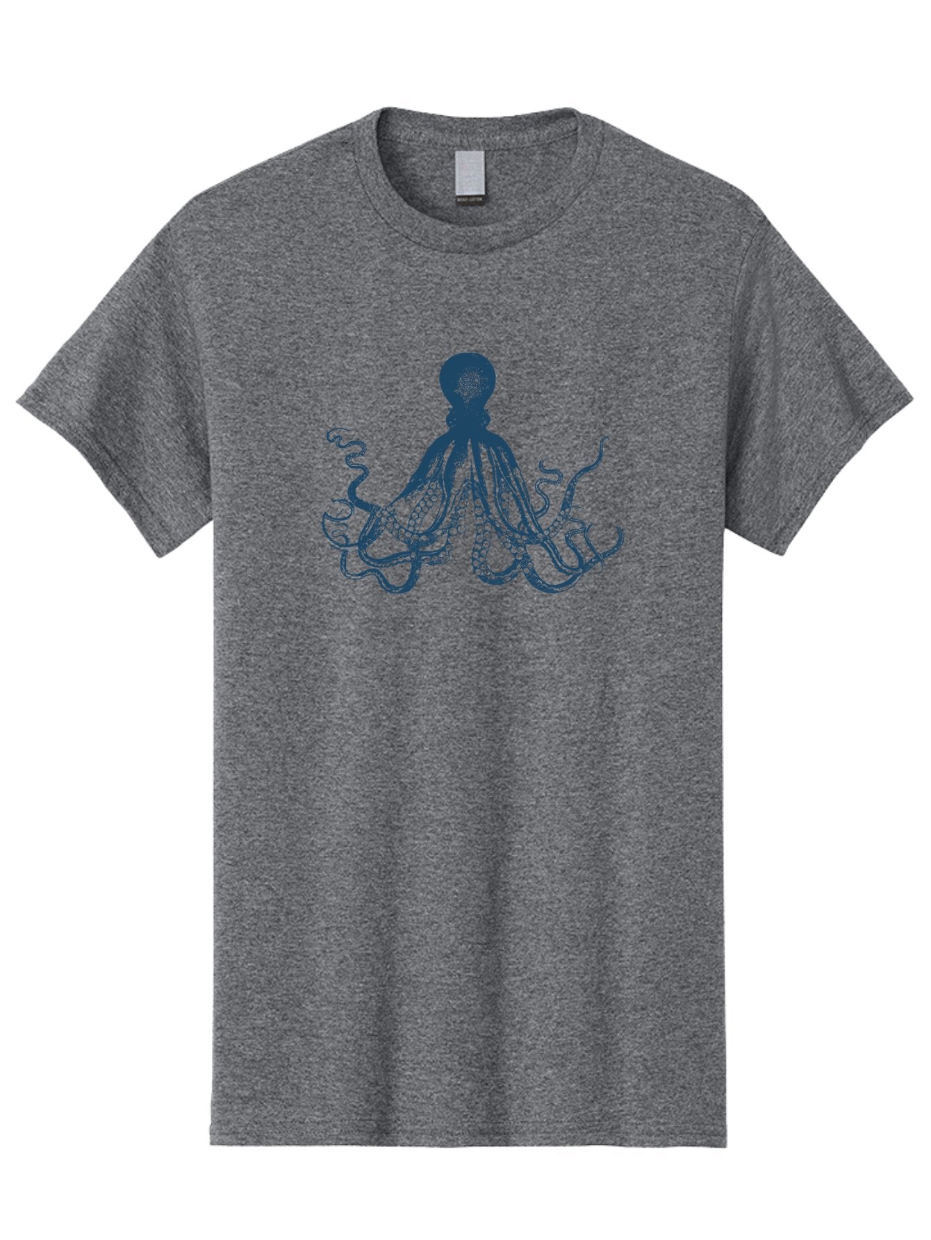 Kraken Octopus Men'S Graphic Tee, 100% Cotton, Comfortable Casual Summer Wear, Machine Washable, Octopus Illustration, Dark Blue Octopus, Underwater Creature, Ocean Animal, Sea Life, Squid-Like, Eight Arms, Suckers, Tentacles, Marine Biology Aae438 9