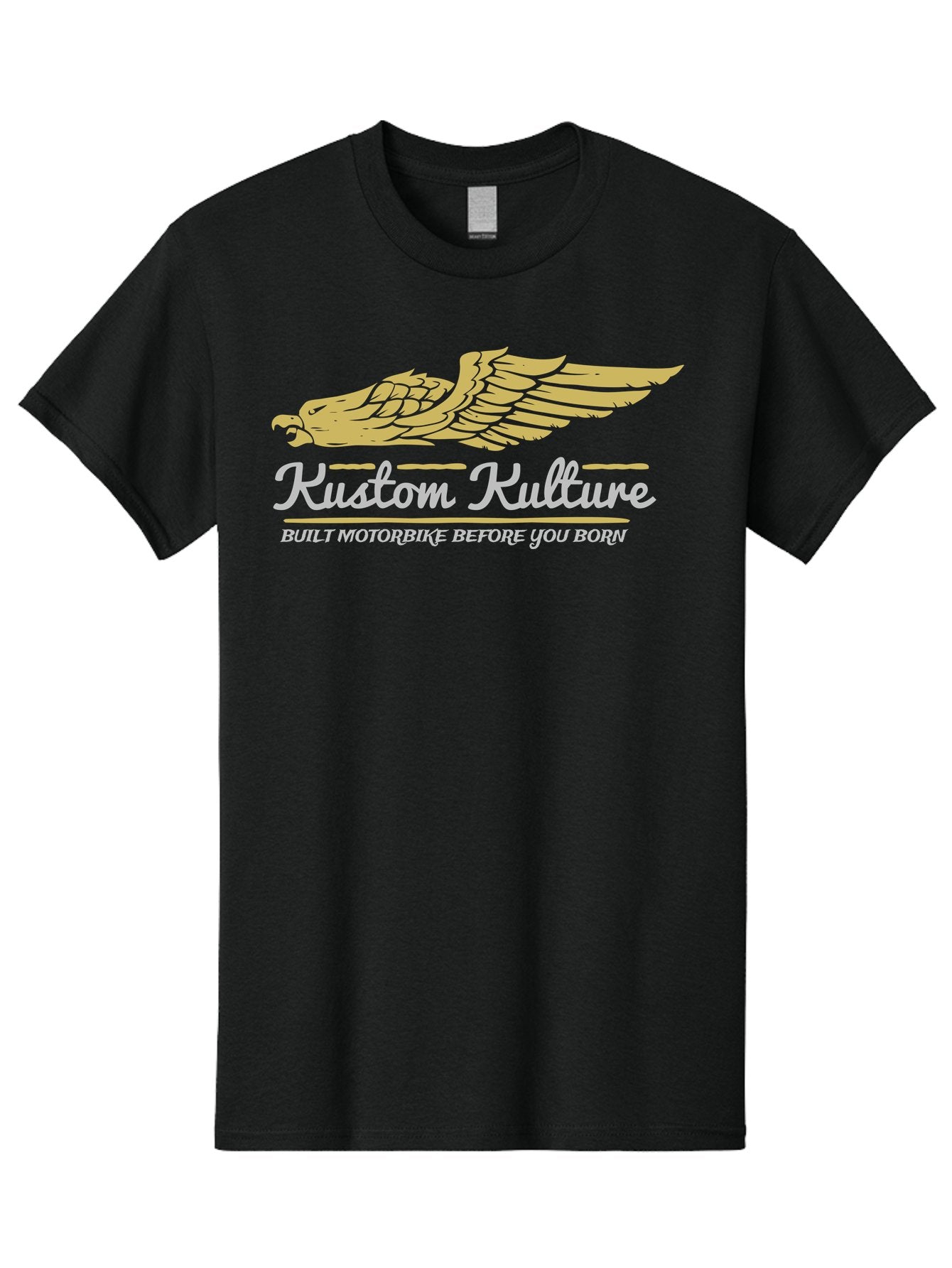 Kustom Kulture Eagle Men'S Graphic Tee, 100% Cotton, Comfortable Casual Summer Wear, Machine Washable, Eagle Logo, Kustom Kulture, Custom Motorcycle Culture, Motorbike Enthusiasts, Built Motorbike Before You Born, Vintage Motorcycle, Aae439 11