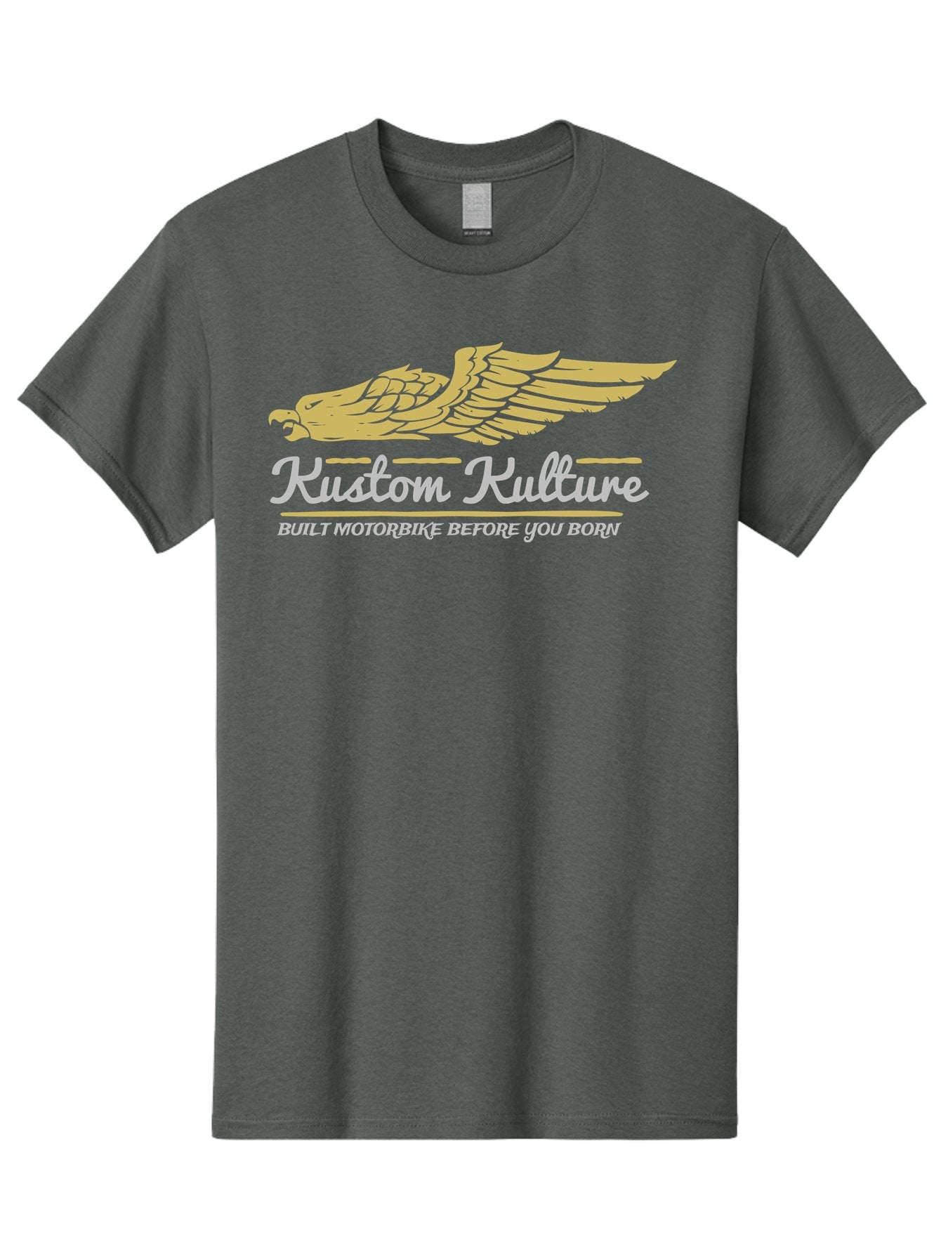Kustom Kulture Eagle Men'S Graphic Tee, 100% Cotton, Comfortable Casual Summer Wear, Machine Washable, Eagle Logo, Kustom Kulture, Custom Motorcycle Culture, Motorbike Enthusiasts, Built Motorbike Before You Born, Vintage Motorcycle, Aae439 10