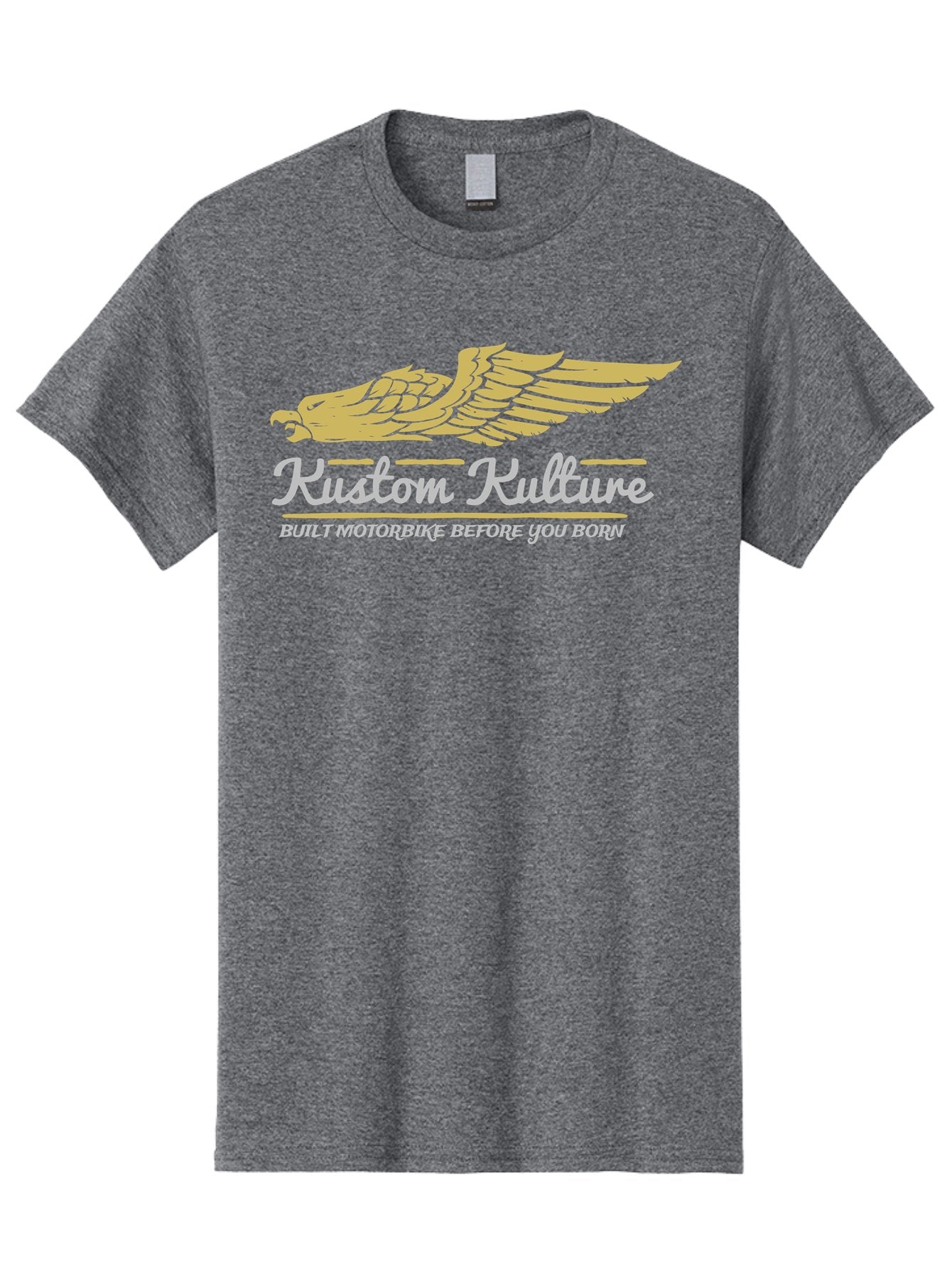 Kustom Kulture Eagle Men'S Graphic Tee, 100% Cotton, Comfortable Casual Summer Wear, Machine Washable, Eagle Logo, Kustom Kulture, Custom Motorcycle Culture, Motorbike Enthusiasts, Built Motorbike Before You Born, Vintage Motorcycle, Aae439 13