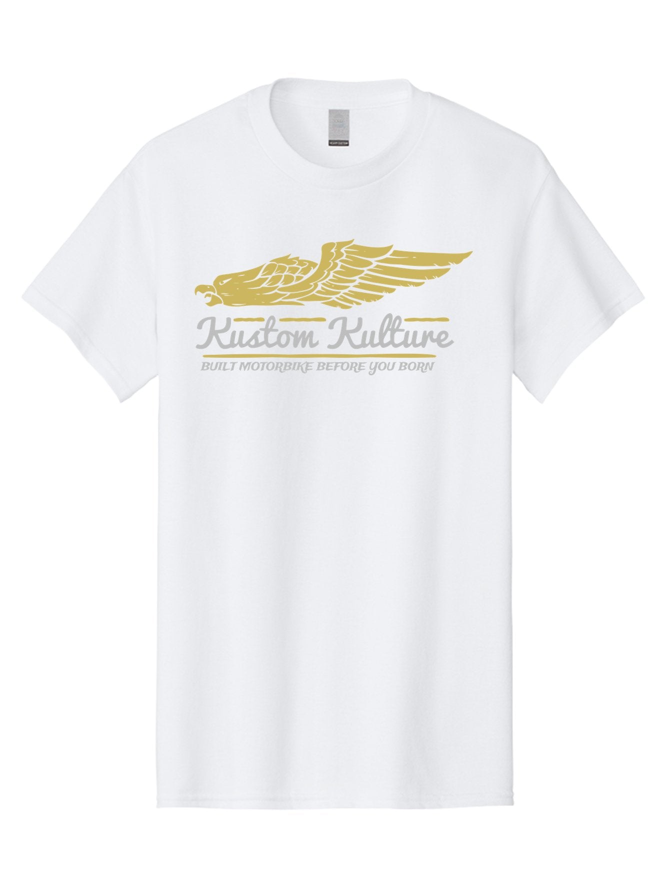 Kustom Kulture Eagle Men'S Graphic Tee, 100% Cotton, Comfortable Casual Summer Wear, Machine Washable, Eagle Logo, Kustom Kulture, Custom Motorcycle Culture, Motorbike Enthusiasts, Built Motorbike Before You Born, Vintage Motorcycle, Aae439 15