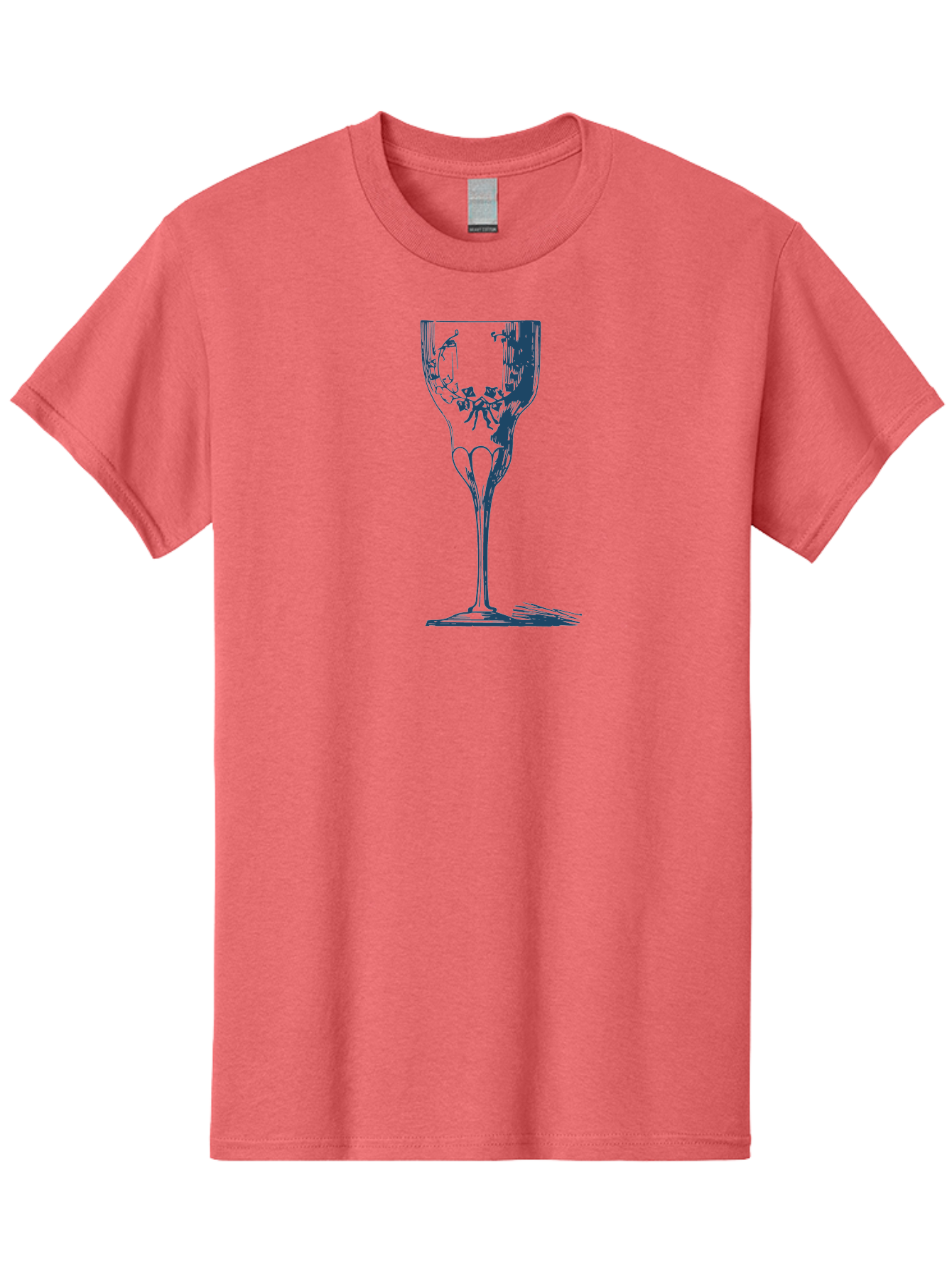 Laced Vine Crystal Glass Men'S Graphic Tee, 100% Cotton, Comfortable Casual Summer Wear, Machine Washable, Wine Glass, Broken Glass, Shattered Glass, Abstract Art, Dark Blue Illustration, Modern Design, Luxury Lifestyle, Elegant Glassware, Aae442 3