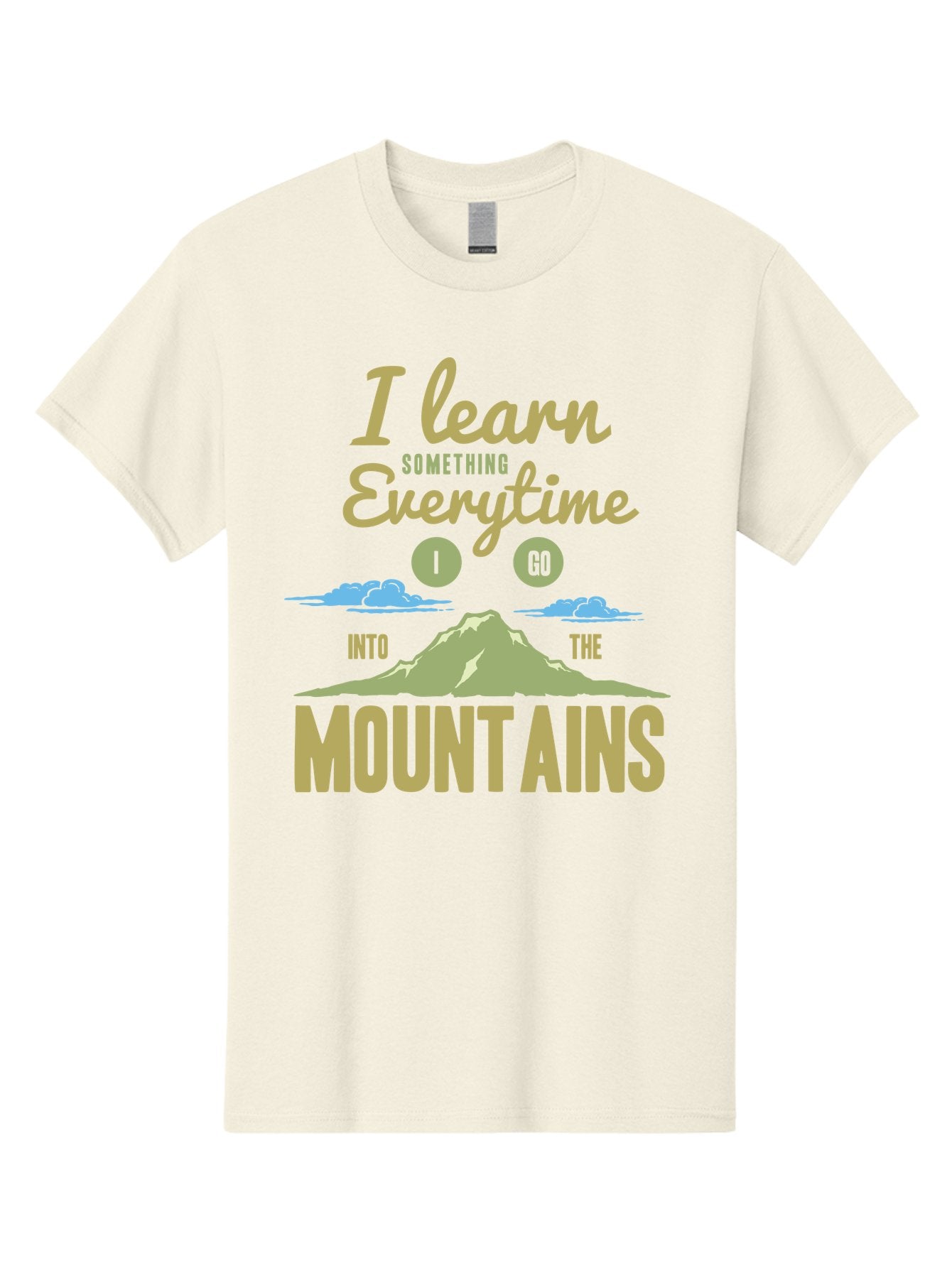Learn From The Mountains Men'S Graphic Tee, 100% Cotton, Comfortable Casual Summer Wear, Machine Washable, Motivational Quote, Inspirational Message, Mountain Landscape, Personal Growth, Self-Improvement, Outdoors Adventure, Hiking, Aae445 12