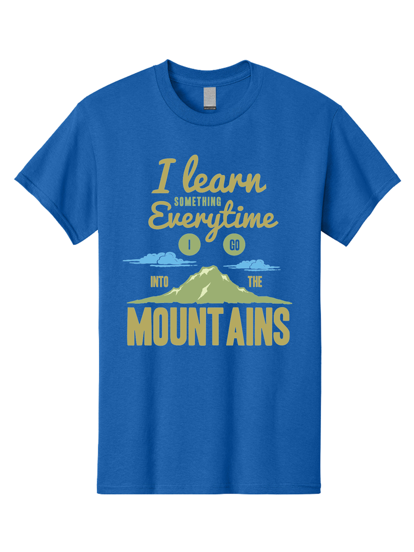 Learn From The Mountains Men'S Graphic Tee, 100% Cotton, Comfortable Casual Summer Wear, Machine Washable, Motivational Quote, Inspirational Message, Mountain Landscape, Personal Growth, Self-Improvement, Outdoors Adventure, Hiking, Aae445 27
