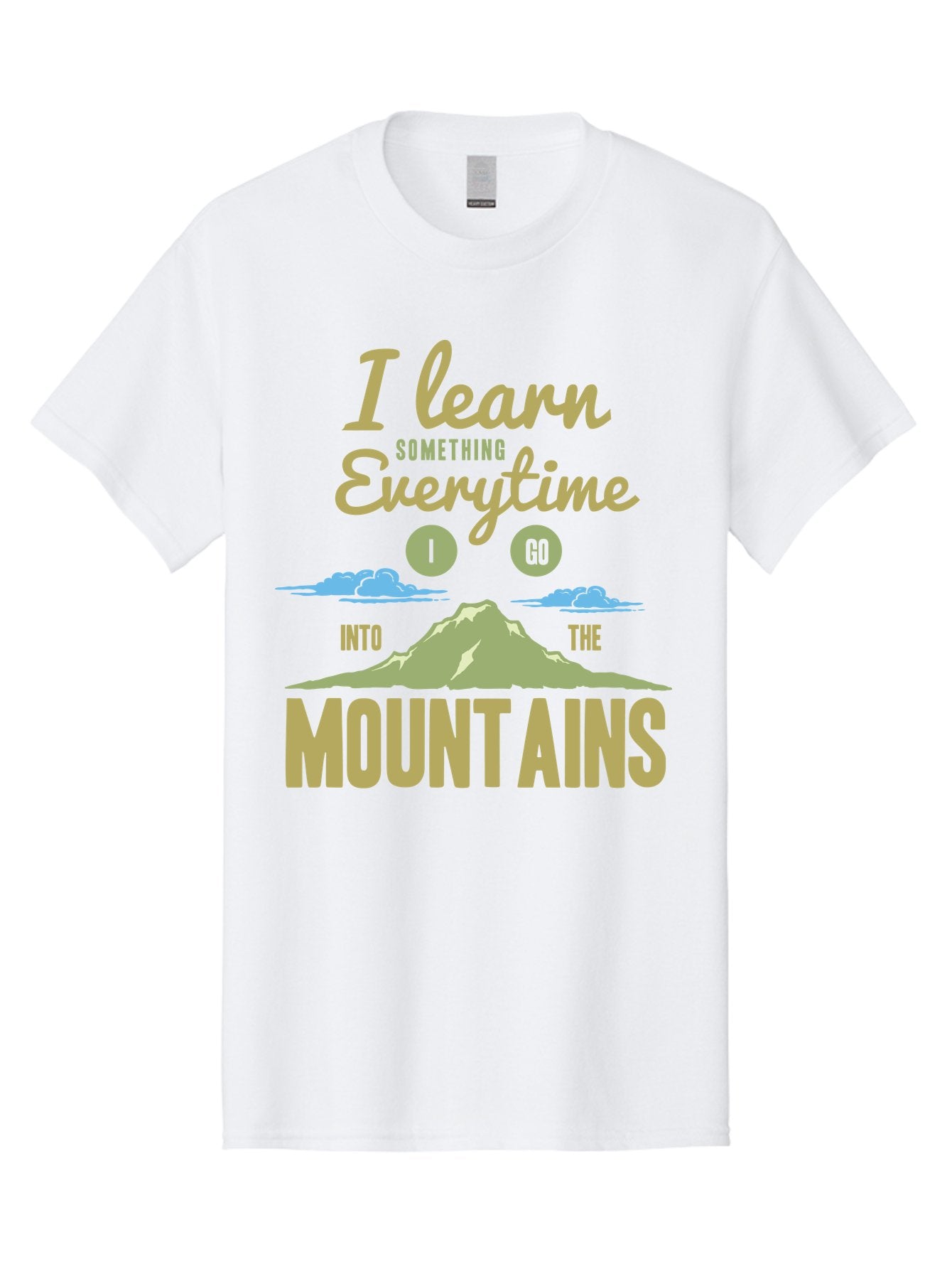 Learn From The Mountains Men'S Graphic Tee, 100% Cotton, Comfortable Casual Summer Wear, Machine Washable, Motivational Quote, Inspirational Message, Mountain Landscape, Personal Growth, Self-Improvement, Outdoors Adventure, Hiking, Aae445 9