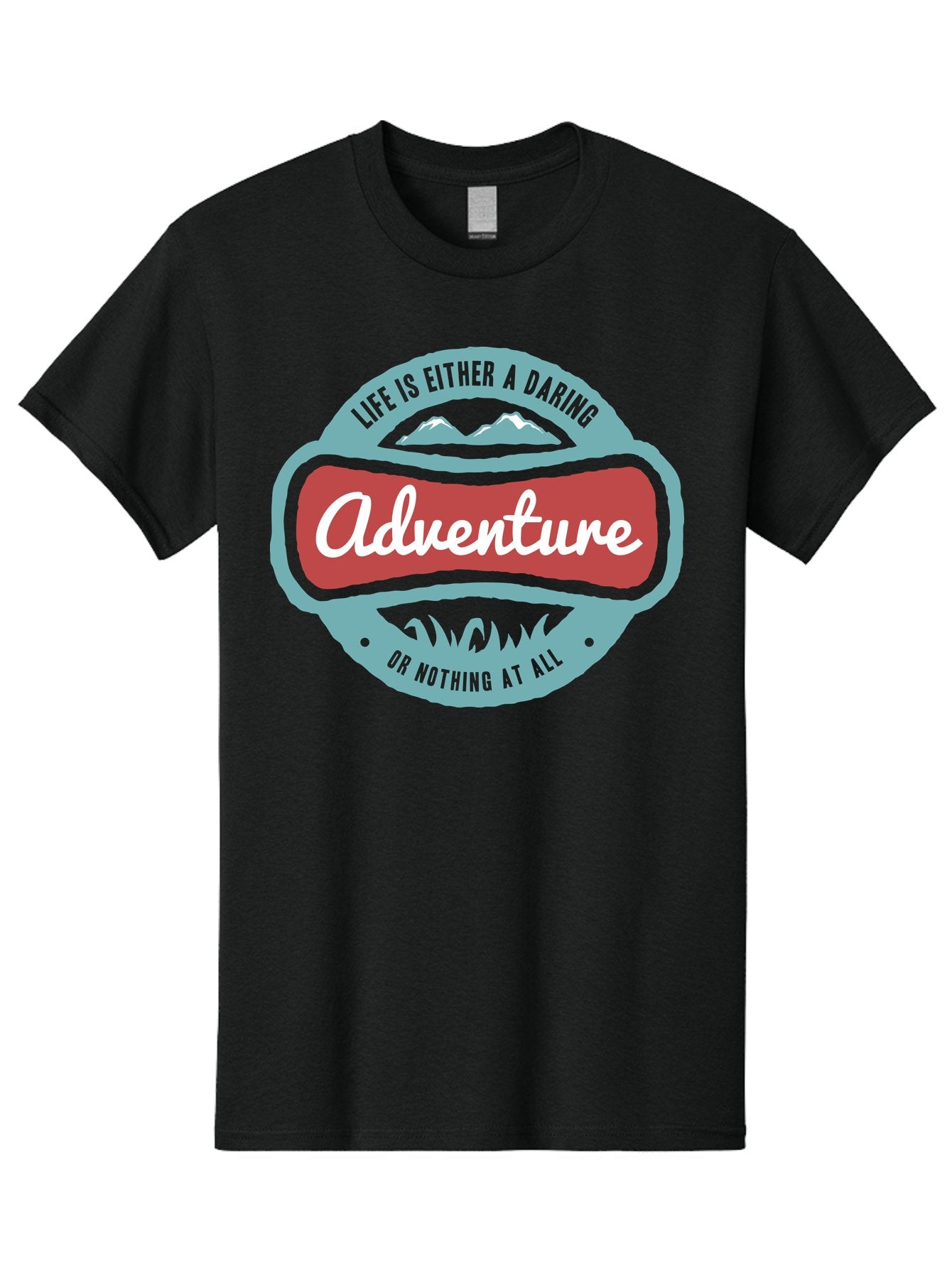Life Is Adventure Men'S Graphic Tee, 100% Cotton, Comfortable Casual Summer Wear, Machine Washable, Daring Adventure, Outdoor Escapades, Bold Exploration, Nature Getaway, Inspiring Quotes, Motivational Phrases, Travel Adventures, Aae449 14