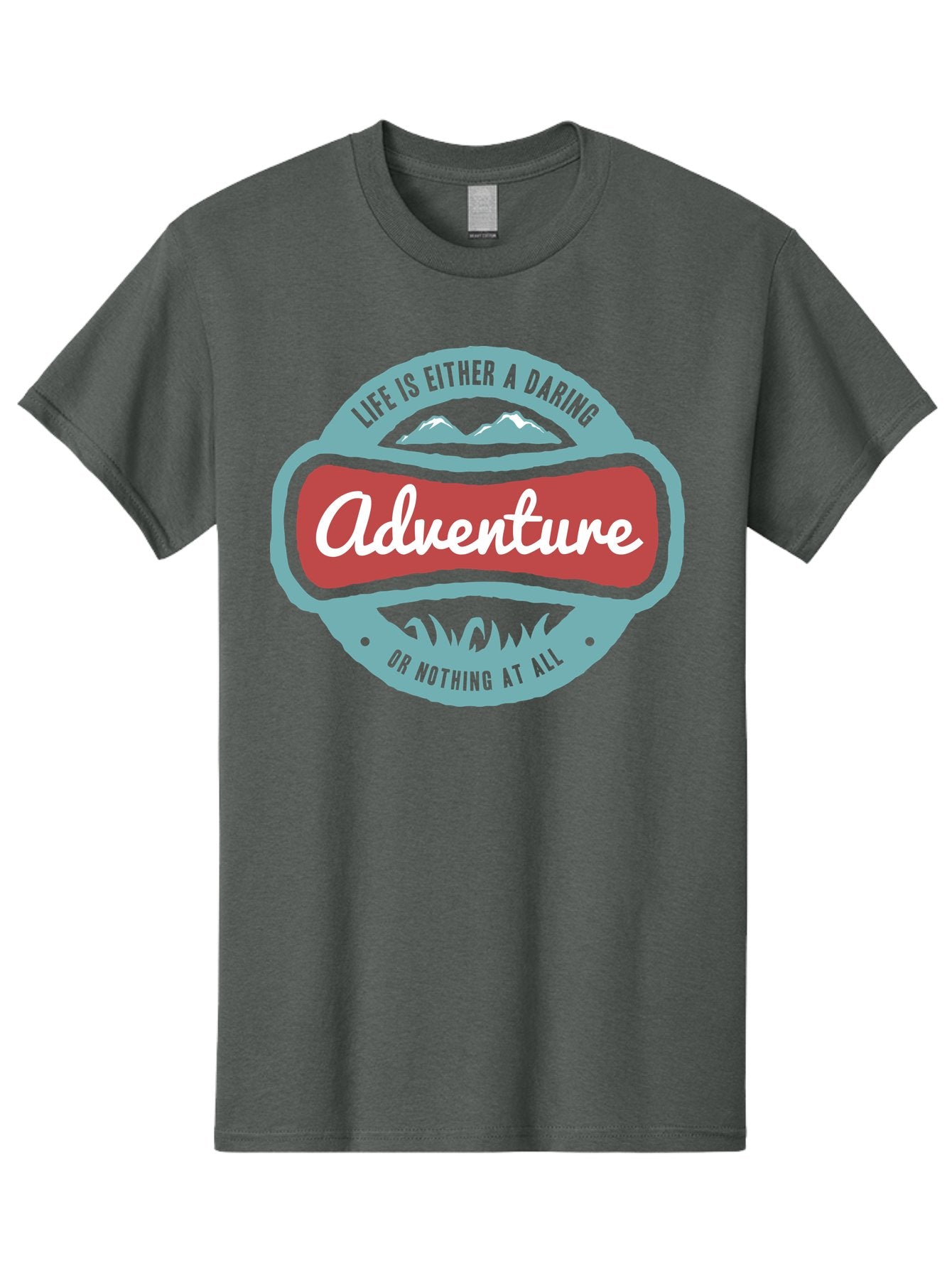 Life Is Adventure Men'S Graphic Tee, 100% Cotton, Comfortable Casual Summer Wear, Machine Washable, Daring Adventure, Outdoor Escapades, Bold Exploration, Nature Getaway, Inspiring Quotes, Motivational Phrases, Travel Adventures, Aae449 9