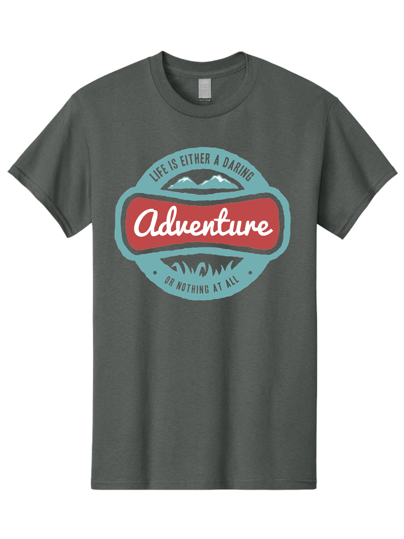 Life Is Adventure Men'S Graphic Tee, 100% Cotton, Comfortable Casual Summer Wear, Machine Washable, Daring Adventure, Outdoor Escapades, Bold Exploration, Nature Getaway, Inspiring Quotes, Motivational Phrases, Travel Adventures, Aae449 23
