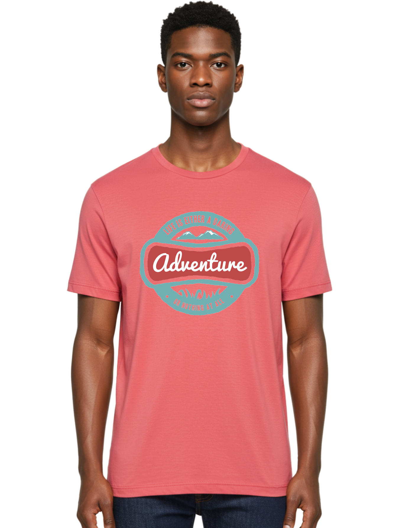 Life Is Adventure Men'S Graphic Tee, 100% Cotton, Comfortable Casual Summer Wear, Machine Washable, Daring Adventure, Outdoor Escapades, Bold Exploration, Nature Getaway, Inspiring Quotes, Motivational Phrases, Travel Adventures, Aae449 8