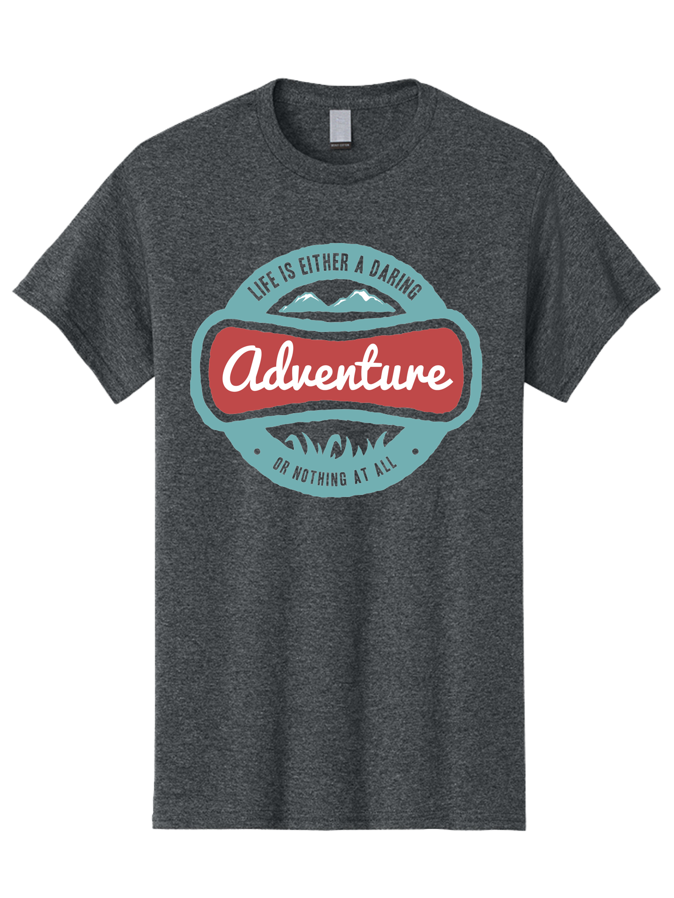 Life Is Adventure Men'S Graphic Tee, 100% Cotton, Comfortable Casual Summer Wear, Machine Washable, Daring Adventure, Outdoor Escapades, Bold Exploration, Nature Getaway, Inspiring Quotes, Motivational Phrases, Travel Adventures, Aae449 17