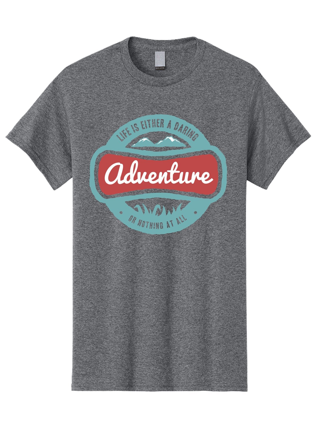 Life Is Adventure Men'S Graphic Tee, 100% Cotton, Comfortable Casual Summer Wear, Machine Washable, Daring Adventure, Outdoor Escapades, Bold Exploration, Nature Getaway, Inspiring Quotes, Motivational Phrases, Travel Adventures, Aae449 11