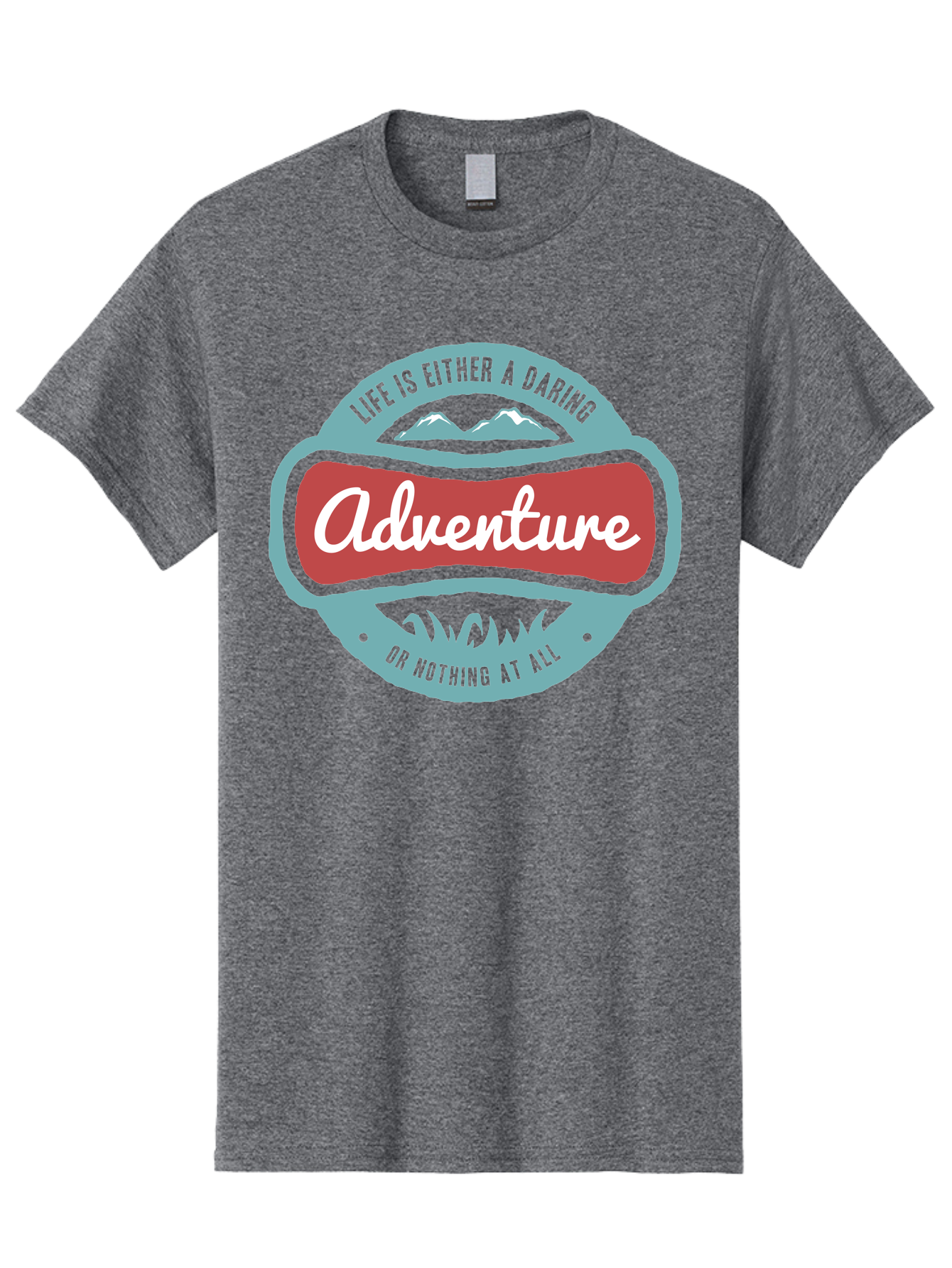 Life Is Adventure Men'S Graphic Tee, 100% Cotton, Comfortable Casual Summer Wear, Machine Washable, Daring Adventure, Outdoor Escapades, Bold Exploration, Nature Getaway, Inspiring Quotes, Motivational Phrases, Travel Adventures, Aae449 29