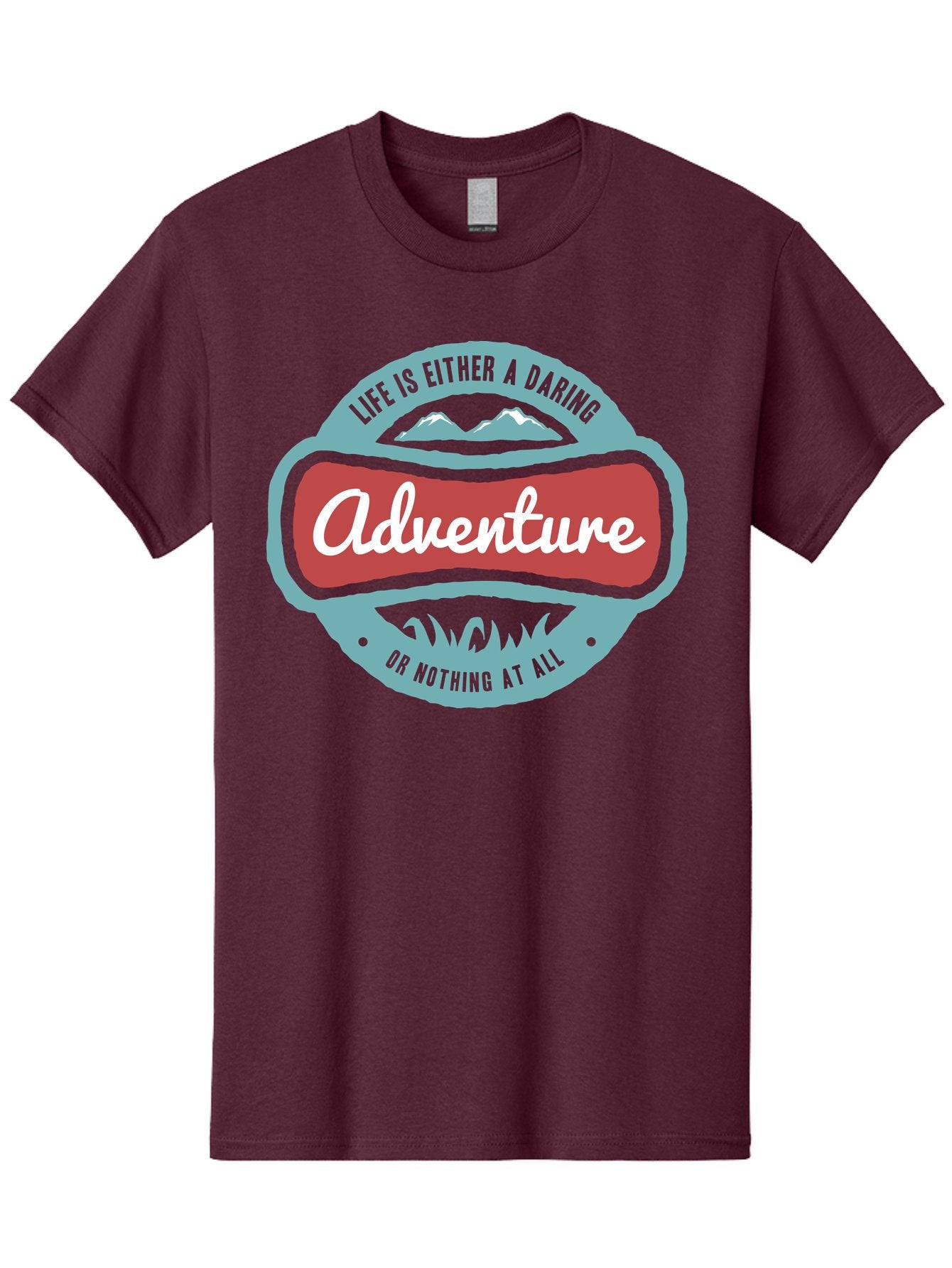 Life Is Adventure Men'S Graphic Tee, 100% Cotton, Comfortable Casual Summer Wear, Machine Washable, Daring Adventure, Outdoor Escapades, Bold Exploration, Nature Getaway, Inspiring Quotes, Motivational Phrases, Travel Adventures, Aae449 3
