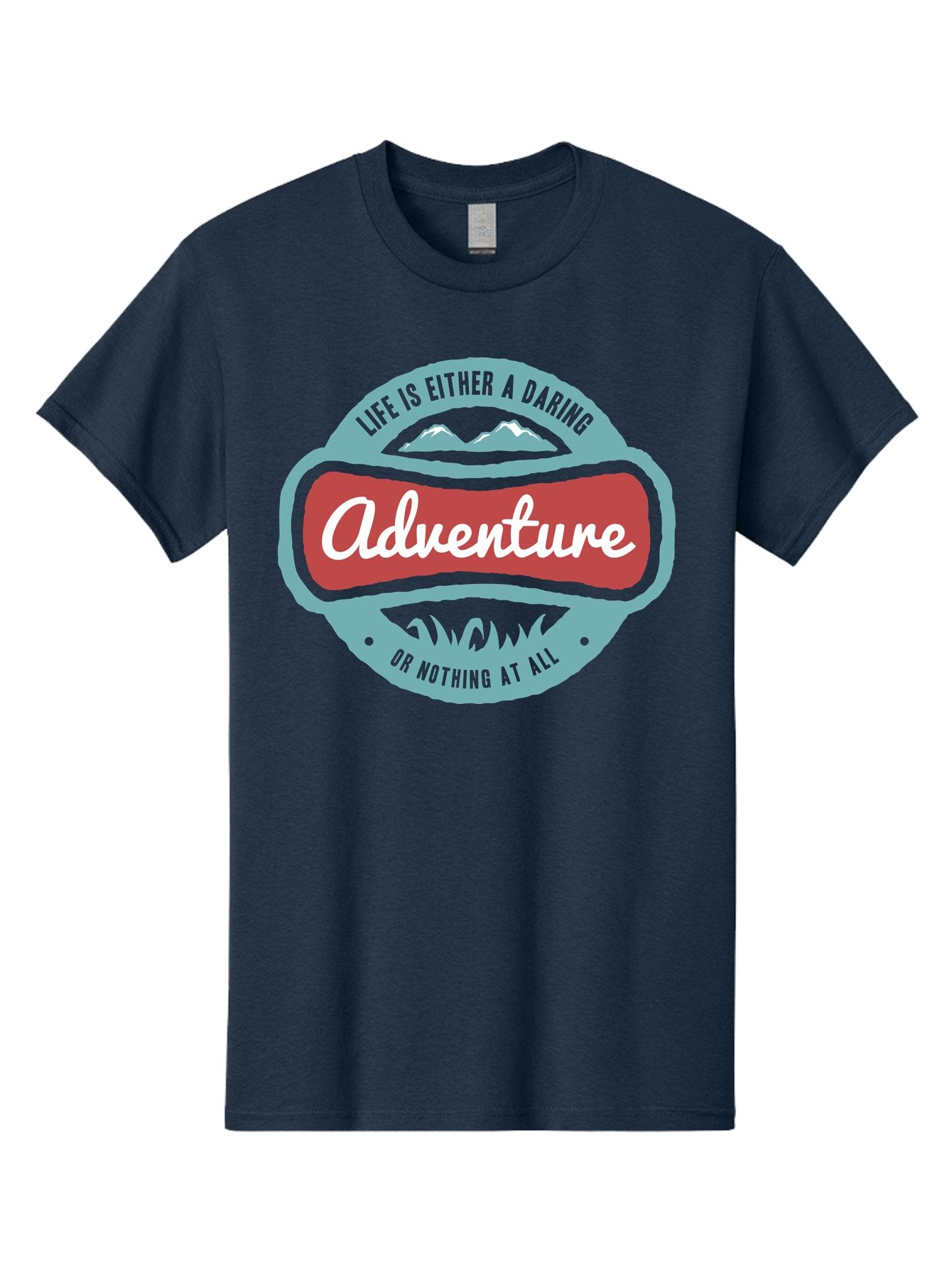 Life Is Adventure Men'S Graphic Tee, 100% Cotton, Comfortable Casual Summer Wear, Machine Washable, Daring Adventure, Outdoor Escapades, Bold Exploration, Nature Getaway, Inspiring Quotes, Motivational Phrases, Travel Adventures, Aae449 10