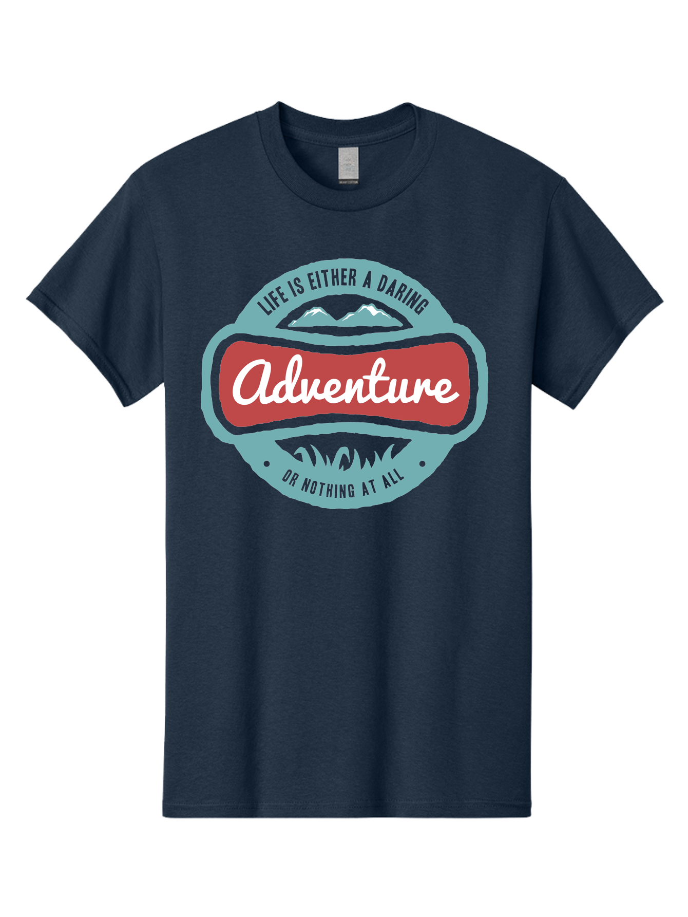 Life Is Adventure Men'S Graphic Tee, 100% Cotton, Comfortable Casual Summer Wear, Machine Washable, Daring Adventure, Outdoor Escapades, Bold Exploration, Nature Getaway, Inspiring Quotes, Motivational Phrases, Travel Adventures, Aae449 11
