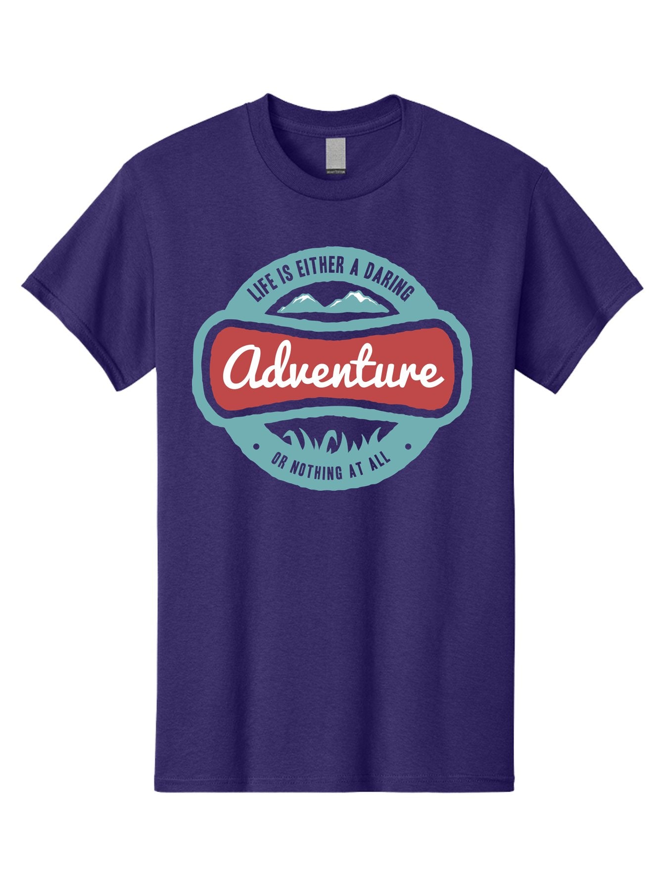 Life Is Adventure Men'S Graphic Tee, 100% Cotton, Comfortable Casual Summer Wear, Machine Washable, Daring Adventure, Outdoor Escapades, Bold Exploration, Nature Getaway, Inspiring Quotes, Motivational Phrases, Travel Adventures, Aae449 6