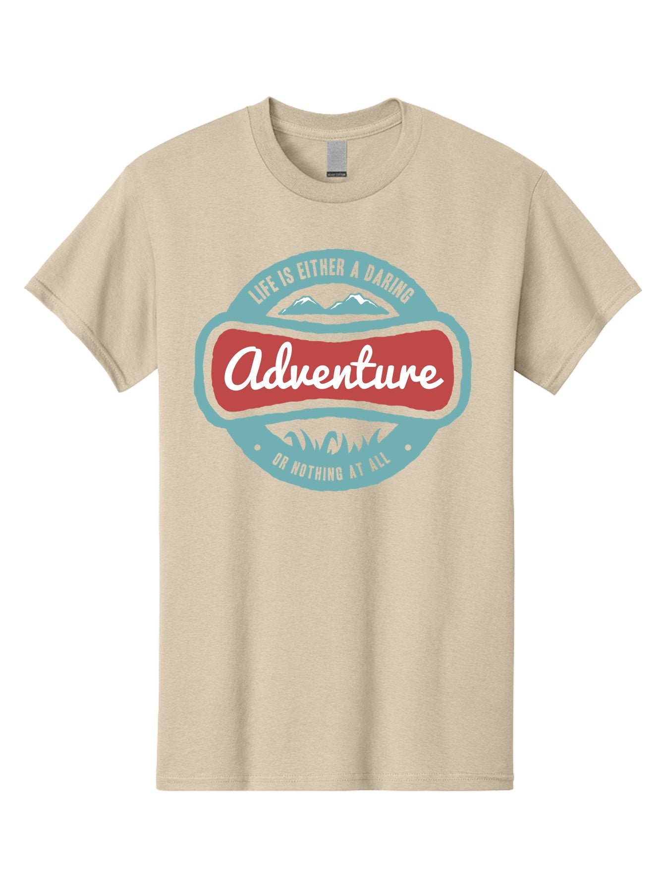 Life Is Adventure Men'S Graphic Tee, 100% Cotton, Comfortable Casual Summer Wear, Machine Washable, Daring Adventure, Outdoor Escapades, Bold Exploration, Nature Getaway, Inspiring Quotes, Motivational Phrases, Travel Adventures, Aae449 12