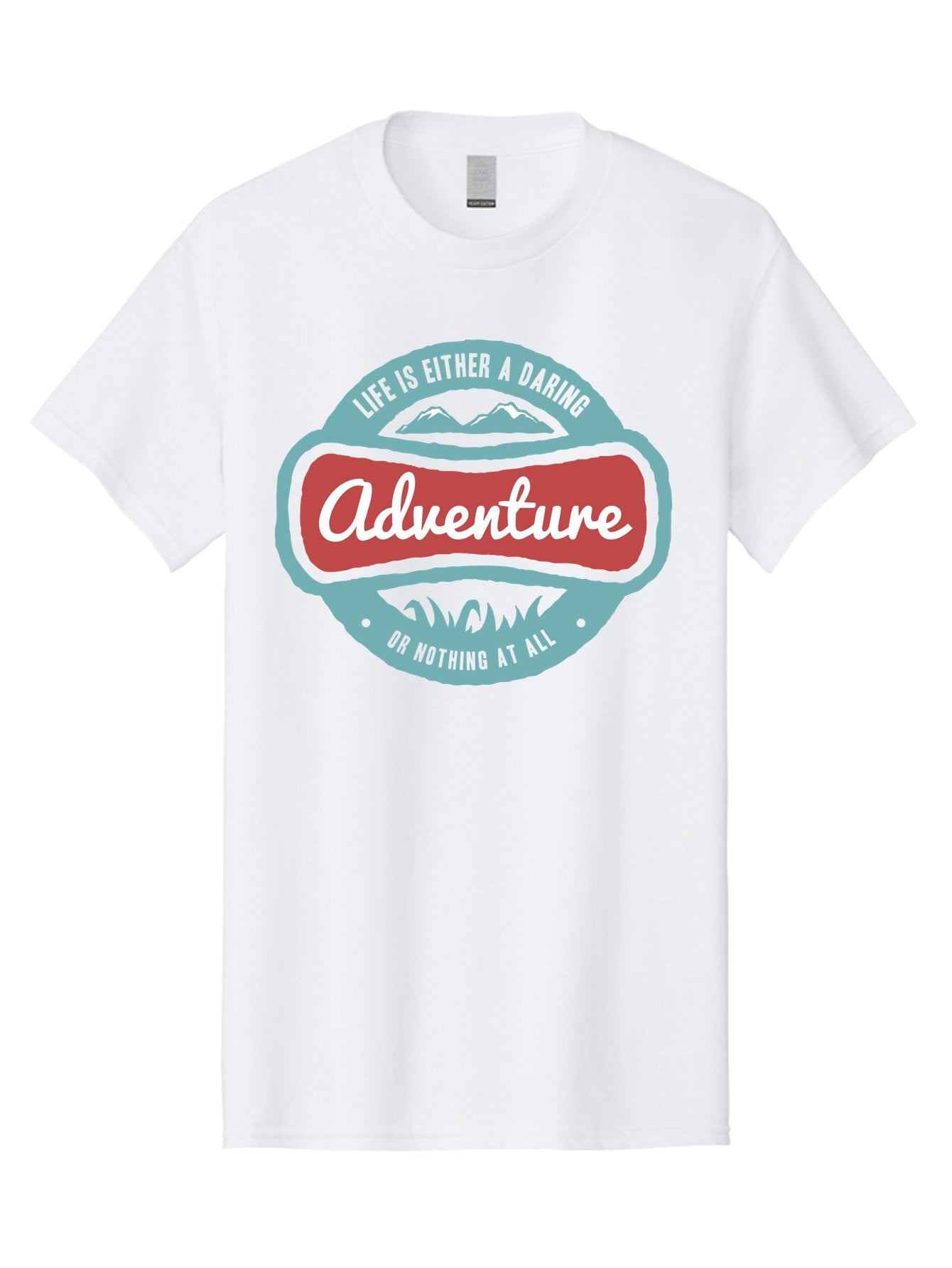 Life Is Adventure Men'S Graphic Tee, 100% Cotton, Comfortable Casual Summer Wear, Machine Washable, Daring Adventure, Outdoor Escapades, Bold Exploration, Nature Getaway, Inspiring Quotes, Motivational Phrases, Travel Adventures, Aae449 13