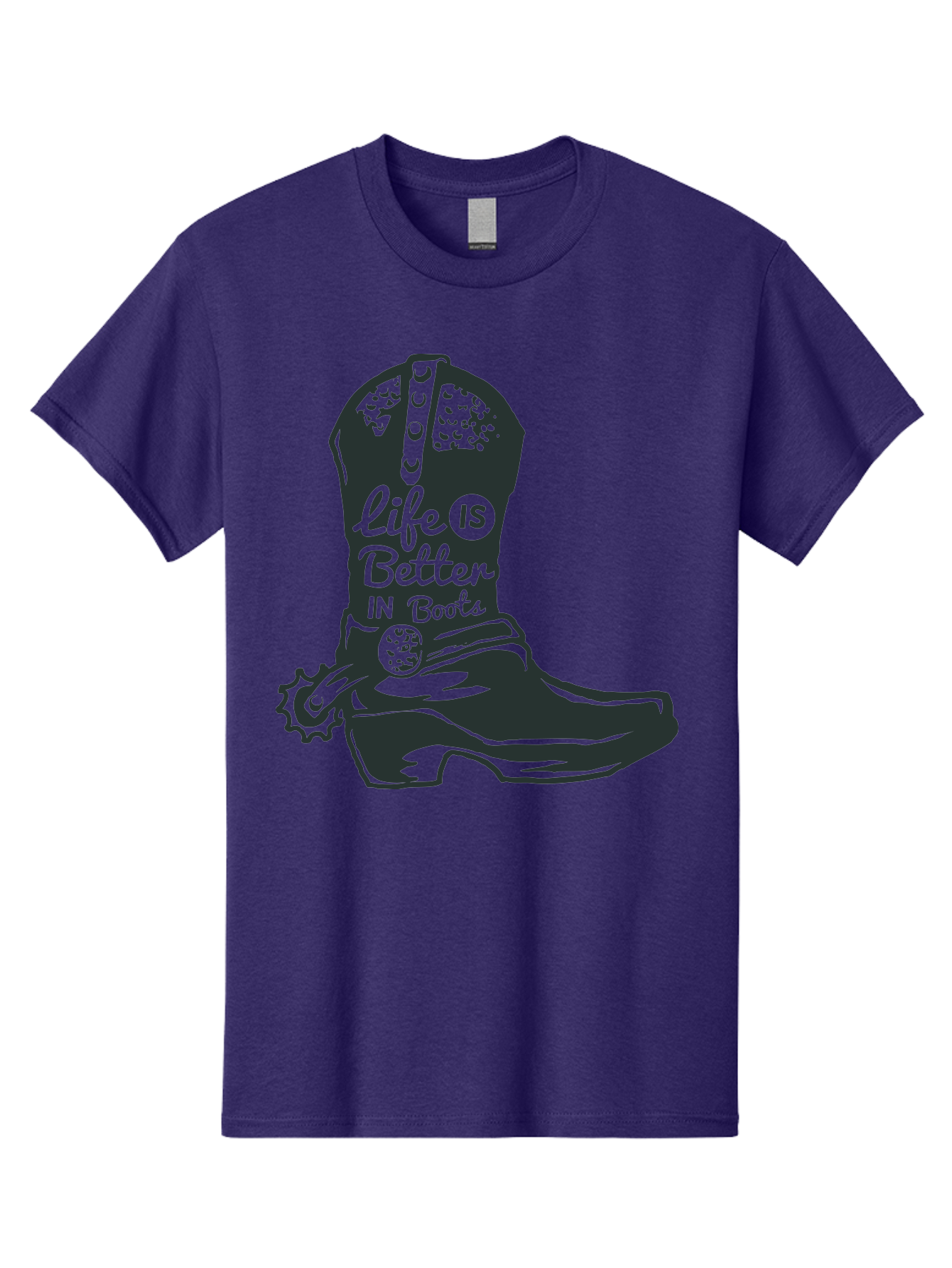 Life Is Better In Boots Men'S Graphic Tee, 100% Cotton, Comfortable Casual Summer Wear, Machine Washable, Cowboy Boots, Country Style, Western Fashion, Inspirational Quote, Rugged Charm, Country Lifestyle, Boots, Rodeo, Cowgirl, Country Music Aae450 21