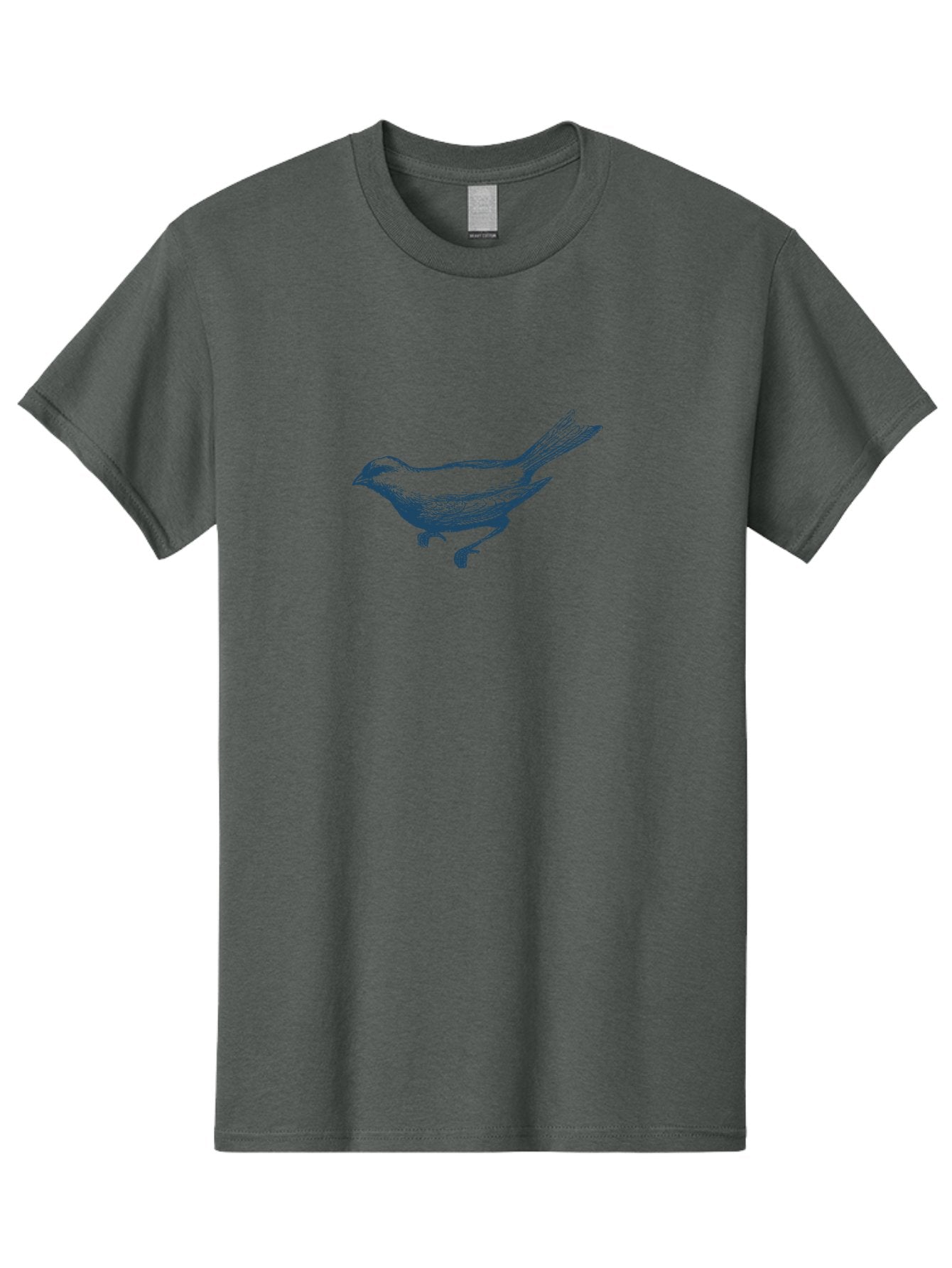 Little Ground Sparrow Men'S Graphic Tee, 100% Cotton, Comfortable Casual Summer Wear, Machine Washable, Sparrow In Flight, Bird Silhouette, Minimalist Design, Simple Shapes, Graphic Illustration, Nature-Inspired Art, Bird Watching, Aae455