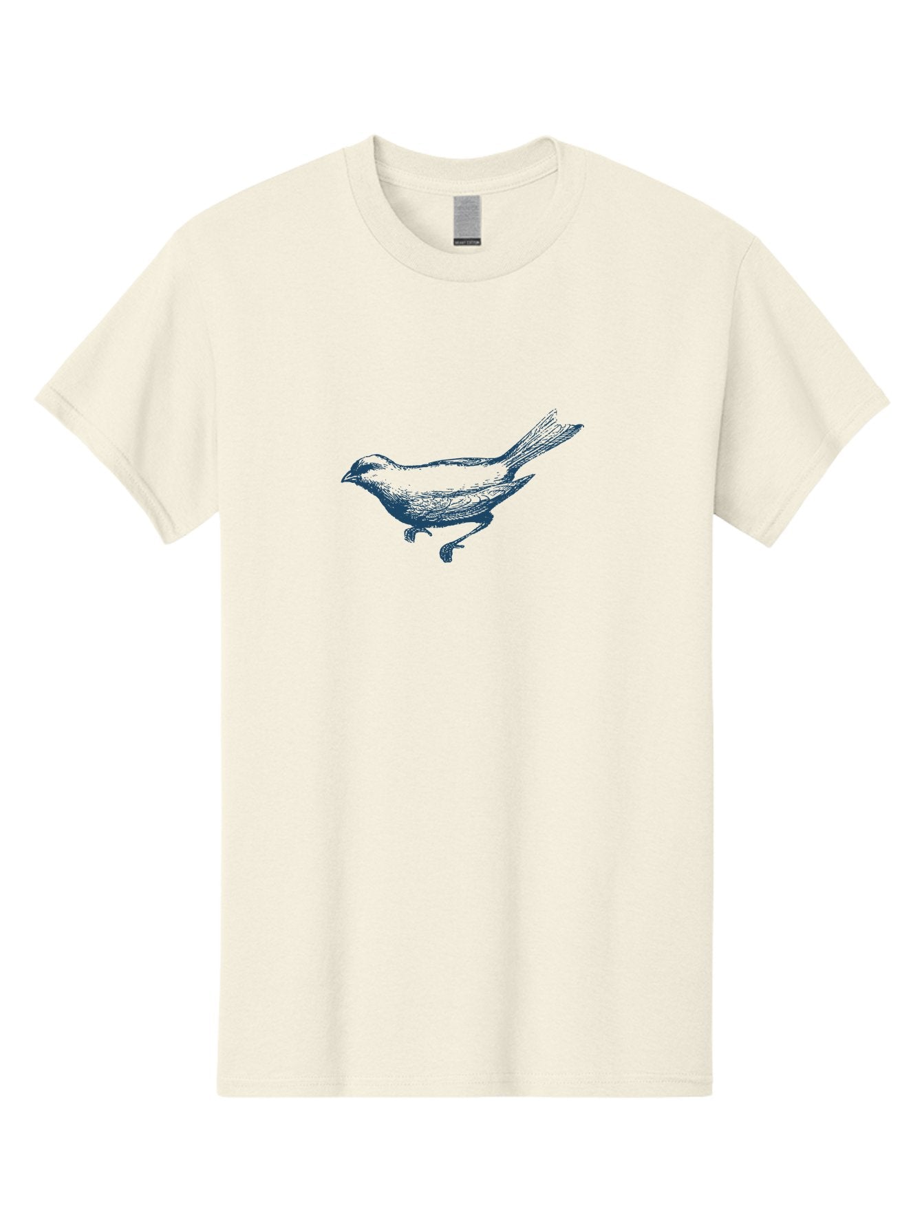 Little Ground Sparrow Men'S Graphic Tee, 100% Cotton, Comfortable Casual Summer Wear, Machine Washable, Sparrow In Flight, Bird Silhouette, Minimalist Design, Simple Shapes, Graphic Illustration, Nature-Inspired Art, Bird Watching, Aae455
