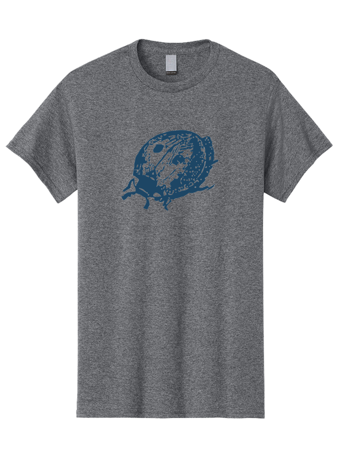 Little-Bug Men'S Graphic Tee, 100% Cotton, Comfortable Casual Summer Wear, Machine Washable, Ladybug Illustration, Insect Art, Beetle Design, Dark Blue Silhouette, Abstract Patterns, Spotted Wings, Abstract Textures, Entomology-Inspired Aae456 11