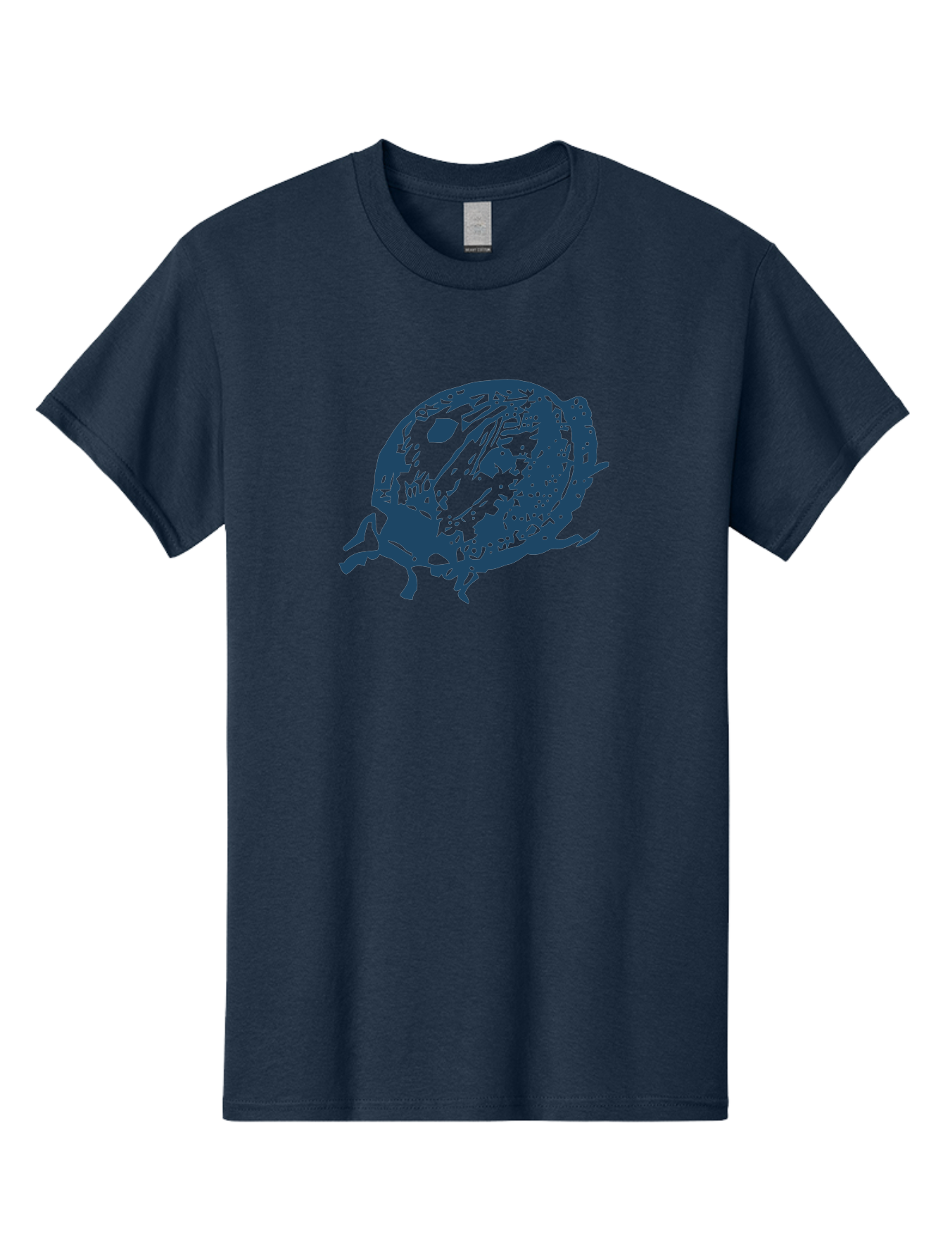 Little-Bug Men'S Graphic Tee, 100% Cotton, Comfortable Casual Summer Wear, Machine Washable, Ladybug Illustration, Insect Art, Beetle Design, Dark Blue Silhouette, Abstract Patterns, Spotted Wings, Abstract Textures, Entomology-Inspired Aae456 29