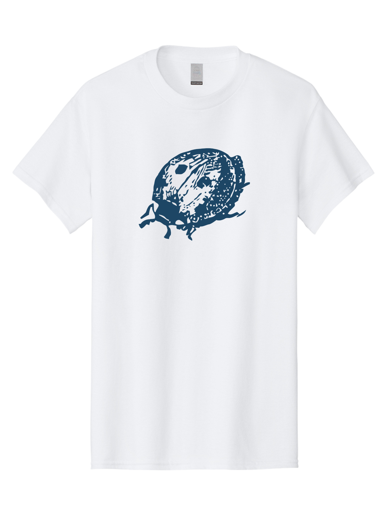 Little-Bug Men'S Graphic Tee, 100% Cotton, Comfortable Casual Summer Wear, Machine Washable, Ladybug Illustration, Insect Art, Beetle Design, Dark Blue Silhouette, Abstract Patterns, Spotted Wings, Abstract Textures, Entomology-Inspired Aae456 13