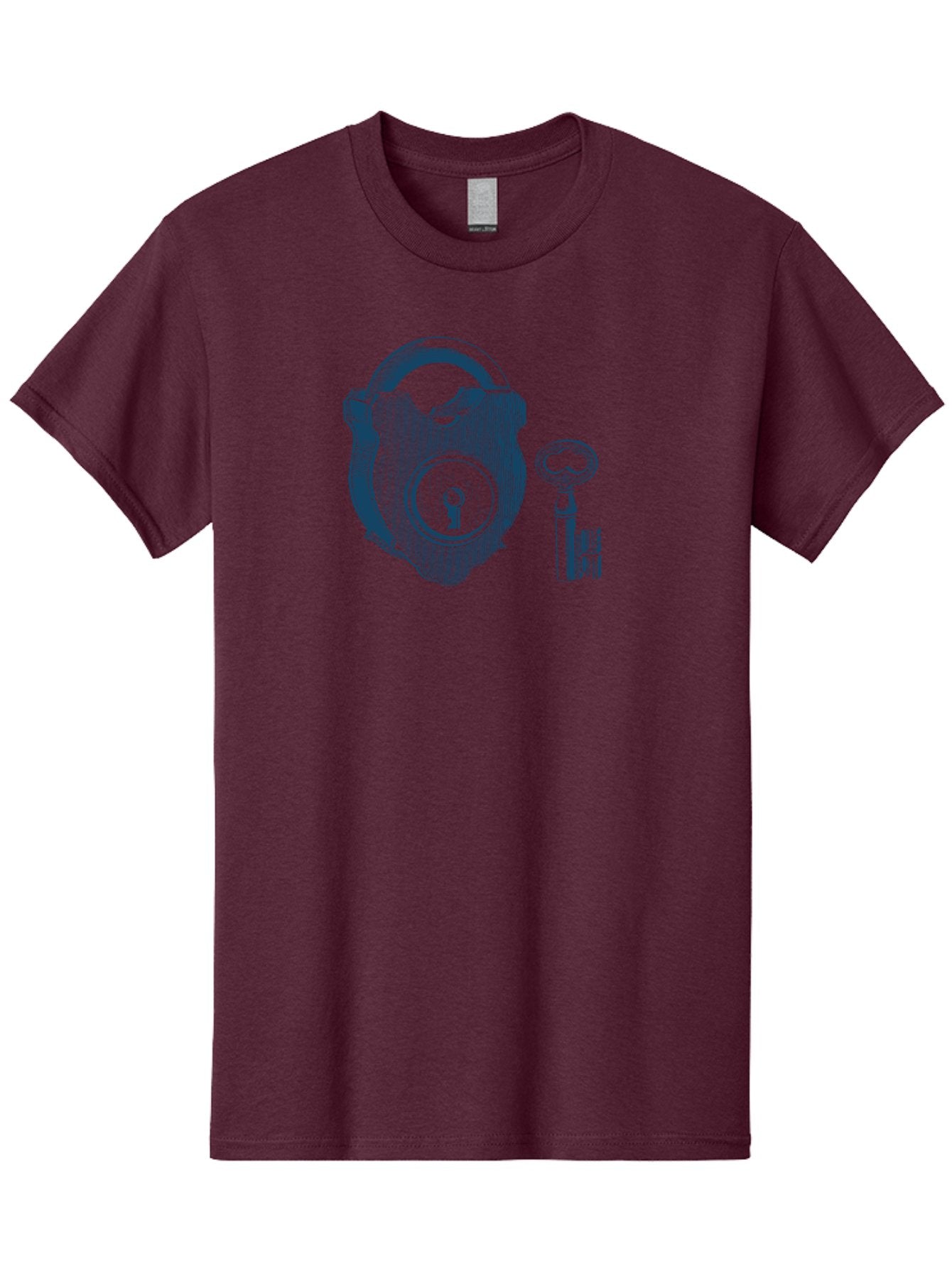 Lock Men'S Graphic Tee, 100% Cotton, Comfortable Casual Summer Wear, Machine Washable, Padlock With Key, Security Symbol, Protection, Safety, Lock And Key Mechanism, Access Control, Secure Lock Aae461 14