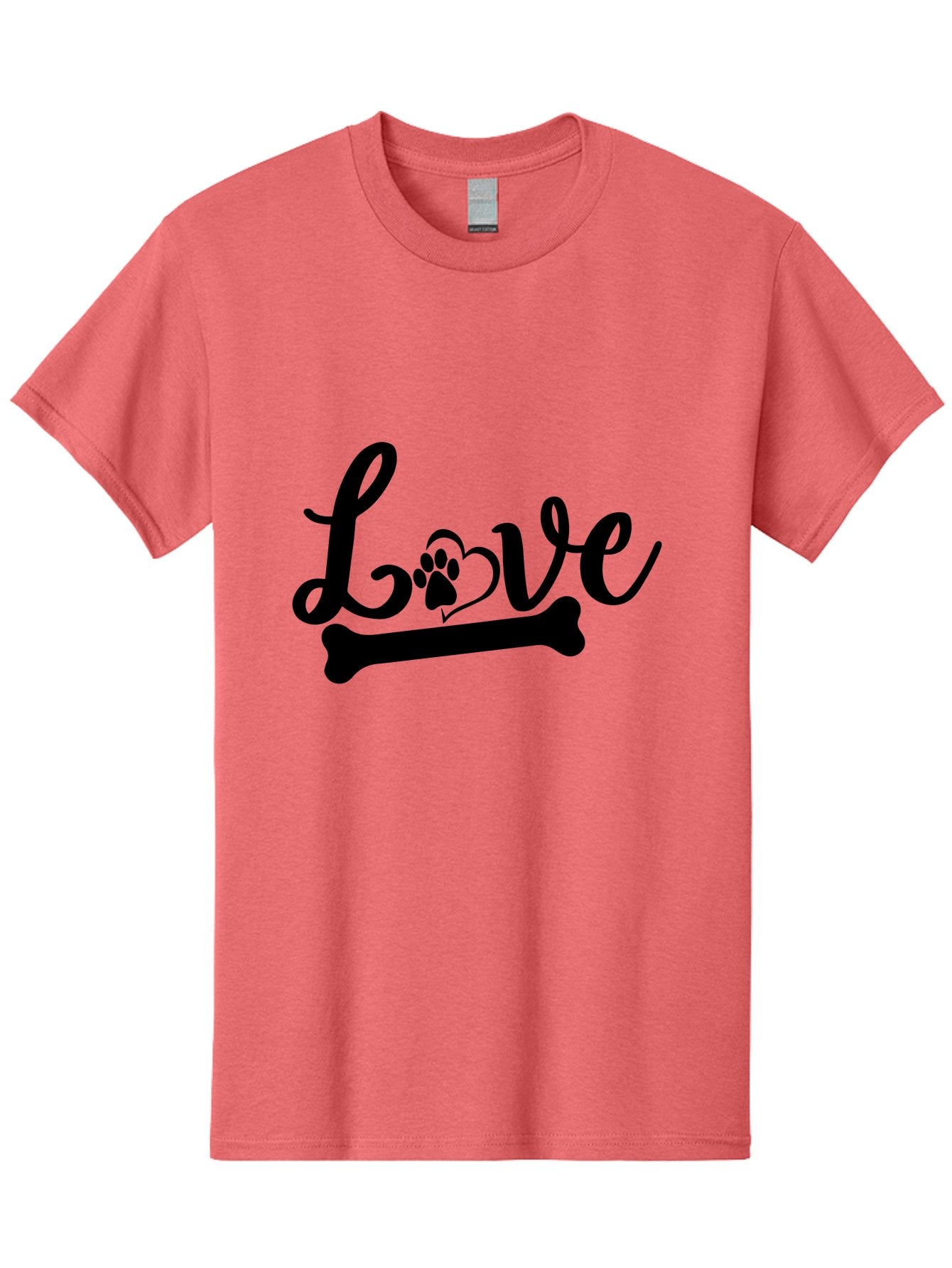 Love-01 Men'S Graphic Tee, 100% Cotton, Comfortable Casual Summer Wear, Machine Washable, Dog Love, Pet Affection, Animal Companionship, Paw Print, Heart Symbol, Bone Symbol, Cursive Text, Pet Owners, Dog Lovers, Heartwarming, Affectionate Aae463 9