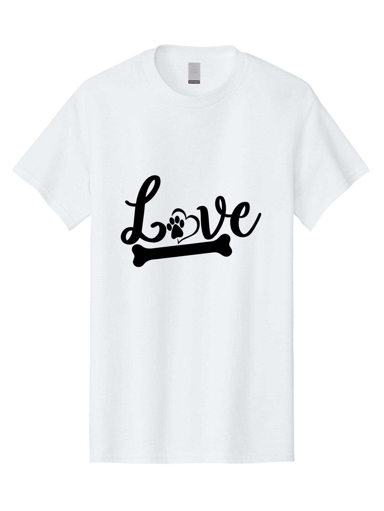 Love-01 Men'S Graphic Tee, 100% Cotton, Comfortable Casual Summer Wear, Machine Washable, Dog Love, Pet Affection, Animal Companionship, Paw Print, Heart Symbol, Bone Symbol, Cursive Text, Pet Owners, Dog Lovers, Heartwarming, Affectionate Aae463 8