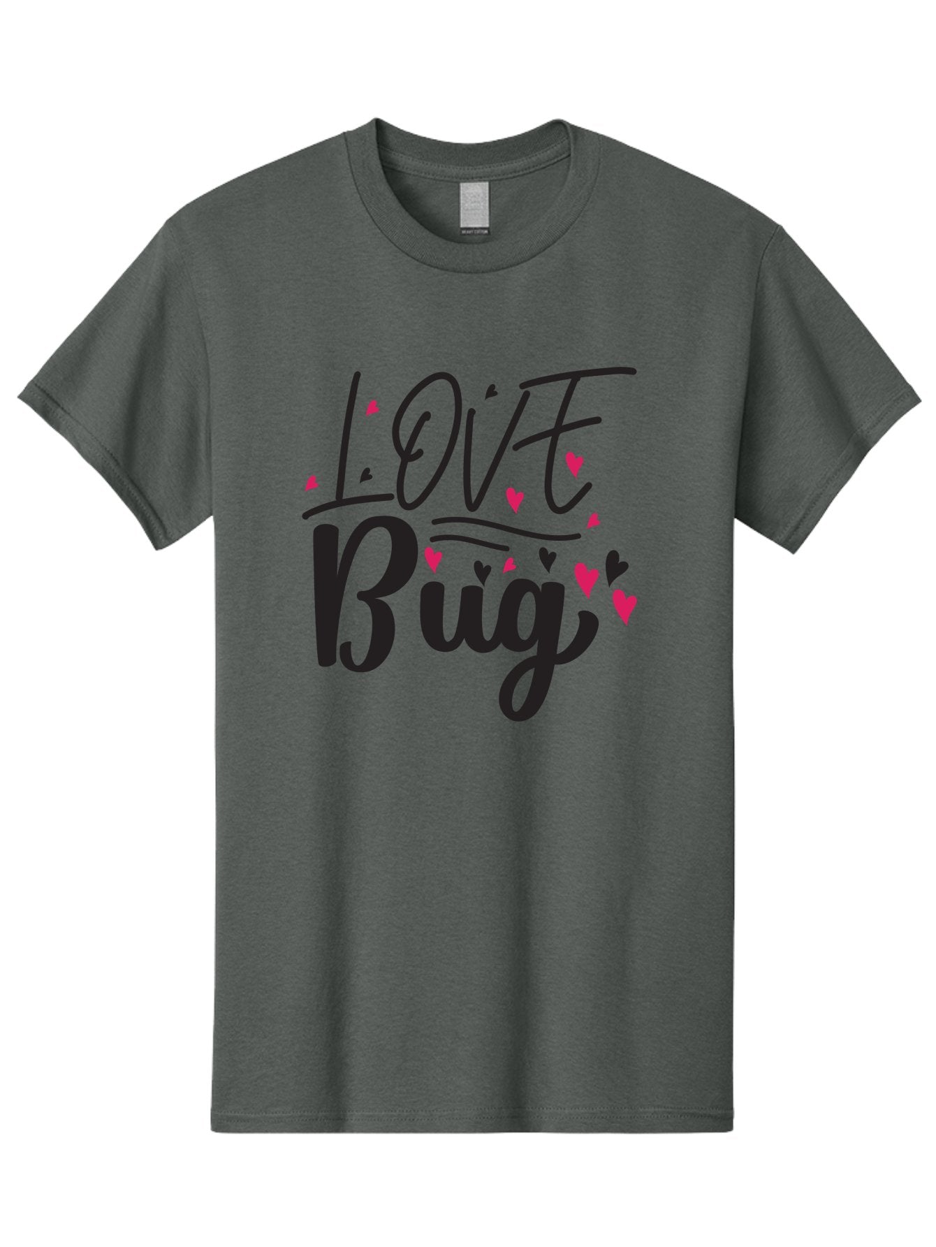 Love Bug Men'S Graphic Tee, 100% Cotton, Comfortable Casual Summer Wear, Machine Washable, Love Bug, Cute Typography, Hand Drawn Hearts, Pink Hearts, Valentines Day, Romance, Lovely, Charming Aae465 8