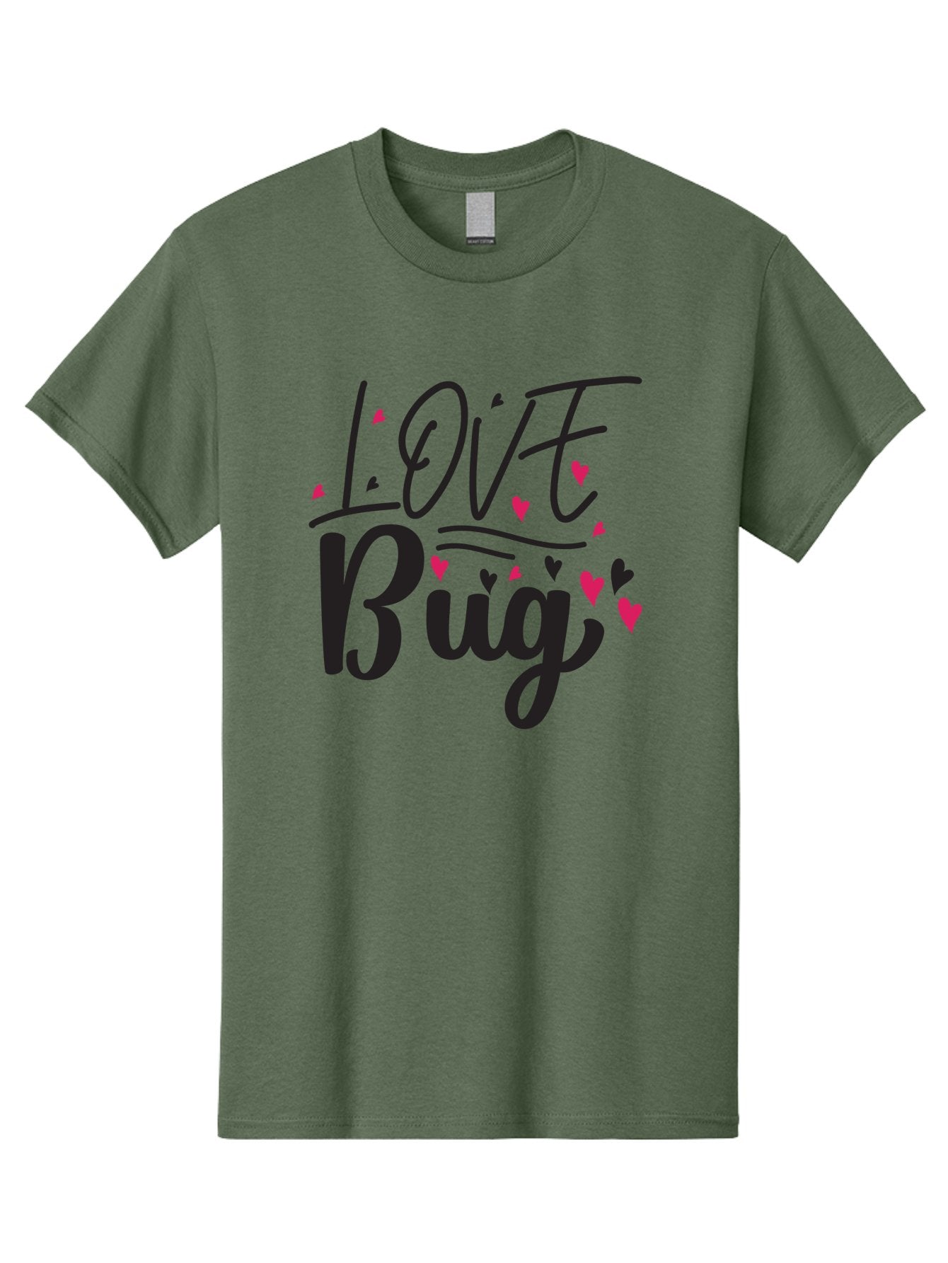 Love Bug Men'S Graphic Tee, 100% Cotton, Comfortable Casual Summer Wear, Machine Washable, Love Bug, Cute Typography, Hand Drawn Hearts, Pink Hearts, Valentines Day, Romance, Lovely, Charming Aae465 15