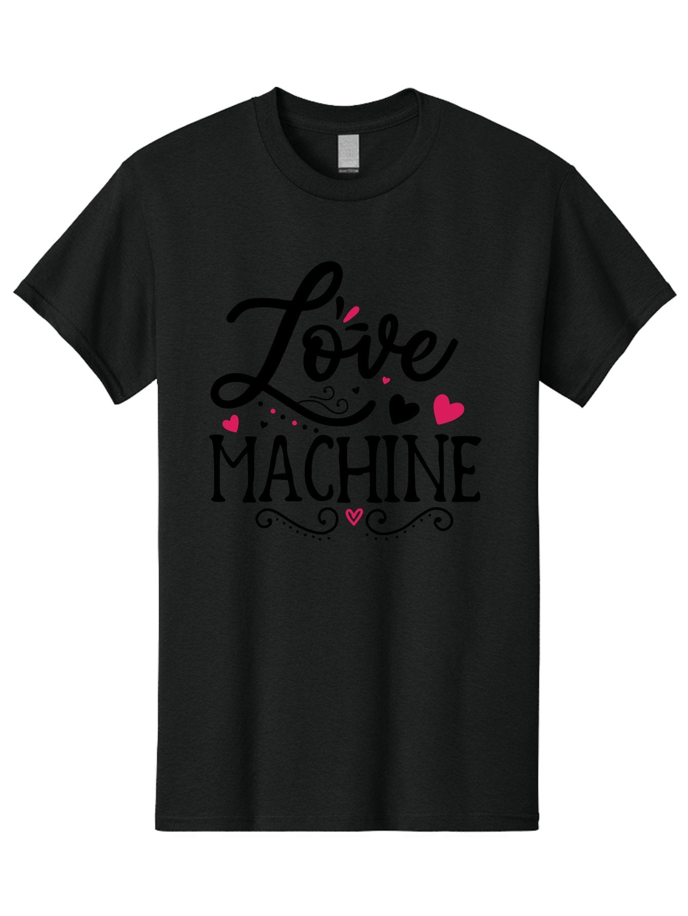 Love Machine Men'S Graphic Tee, 100% Cotton, Comfortable Casual Summer Wear, Machine Washable, Love Machine, Heart Decorations, Sweetheart Design, Lovely Typography, Heartwarming Message, Cute Graphics, Lovely Illustration, Valentines Day Gift Aae471 7