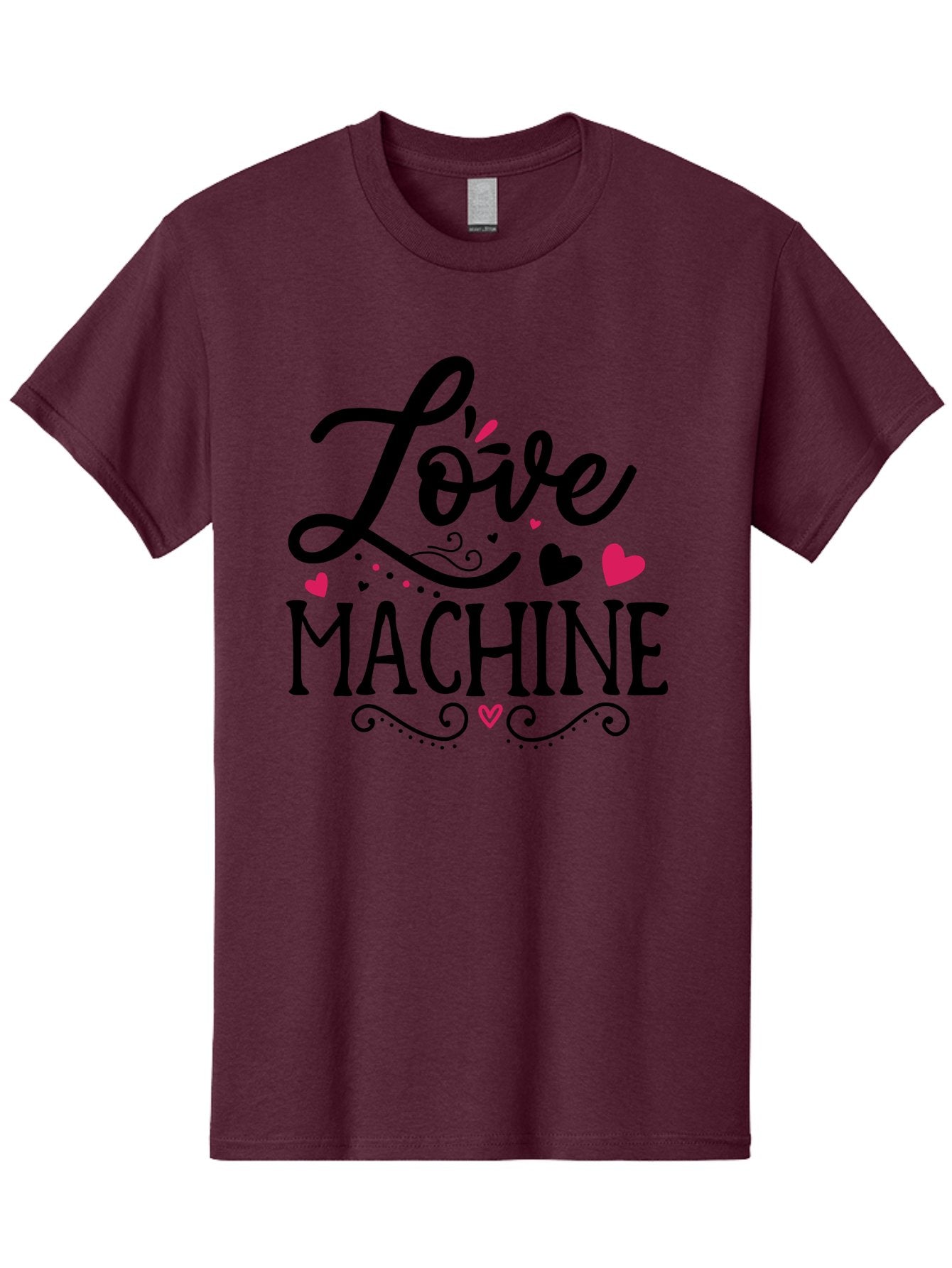 Love Machine Men'S Graphic Tee, 100% Cotton, Comfortable Casual Summer Wear, Machine Washable, Love Machine, Heart Decorations, Sweetheart Design, Lovely Typography, Heartwarming Message, Cute Graphics, Lovely Illustration, Valentines Day Gift Aae471 10