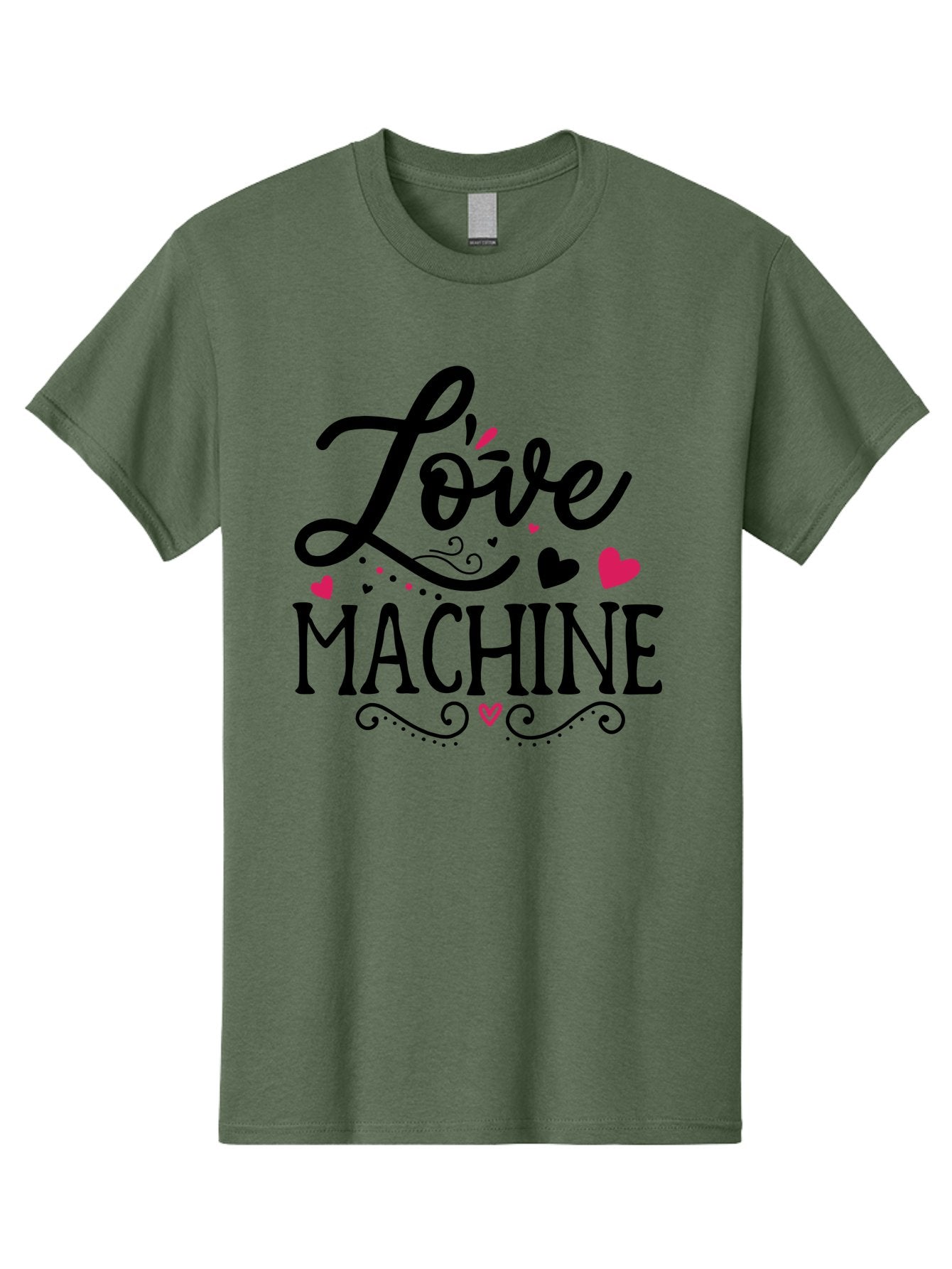 Love Machine Men'S Graphic Tee, 100% Cotton, Comfortable Casual Summer Wear, Machine Washable, Love Machine, Heart Decorations, Sweetheart Design, Lovely Typography, Heartwarming Message, Cute Graphics, Lovely Illustration, Valentines Day Gift Aae471 13