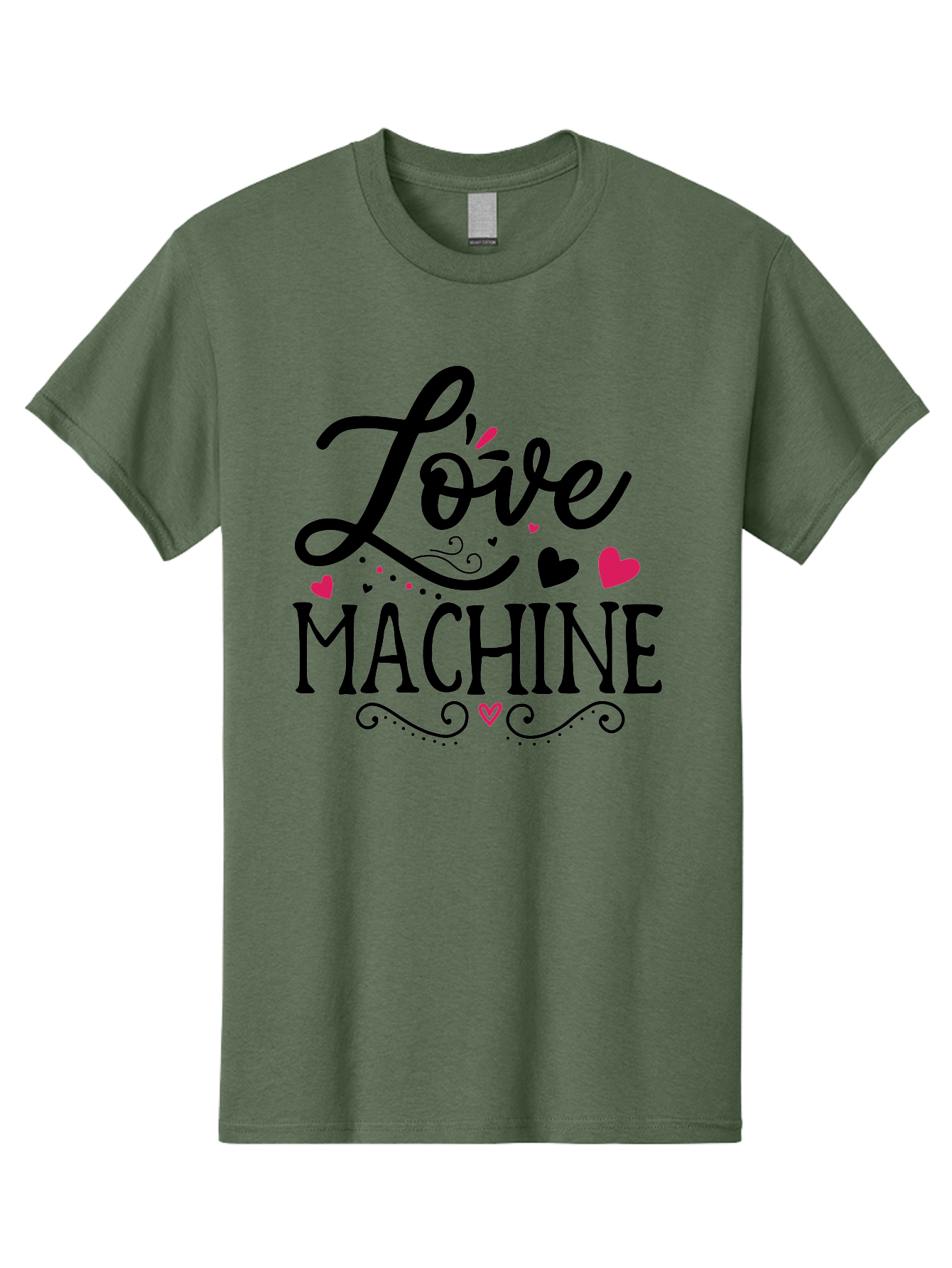 Love Machine Men'S Graphic Tee, 100% Cotton, Comfortable Casual Summer Wear, Machine Washable, Love Machine, Heart Decorations, Sweetheart Design, Lovely Typography, Heartwarming Message, Cute Graphics, Lovely Illustration, Valentines Day Gift Aae471 5