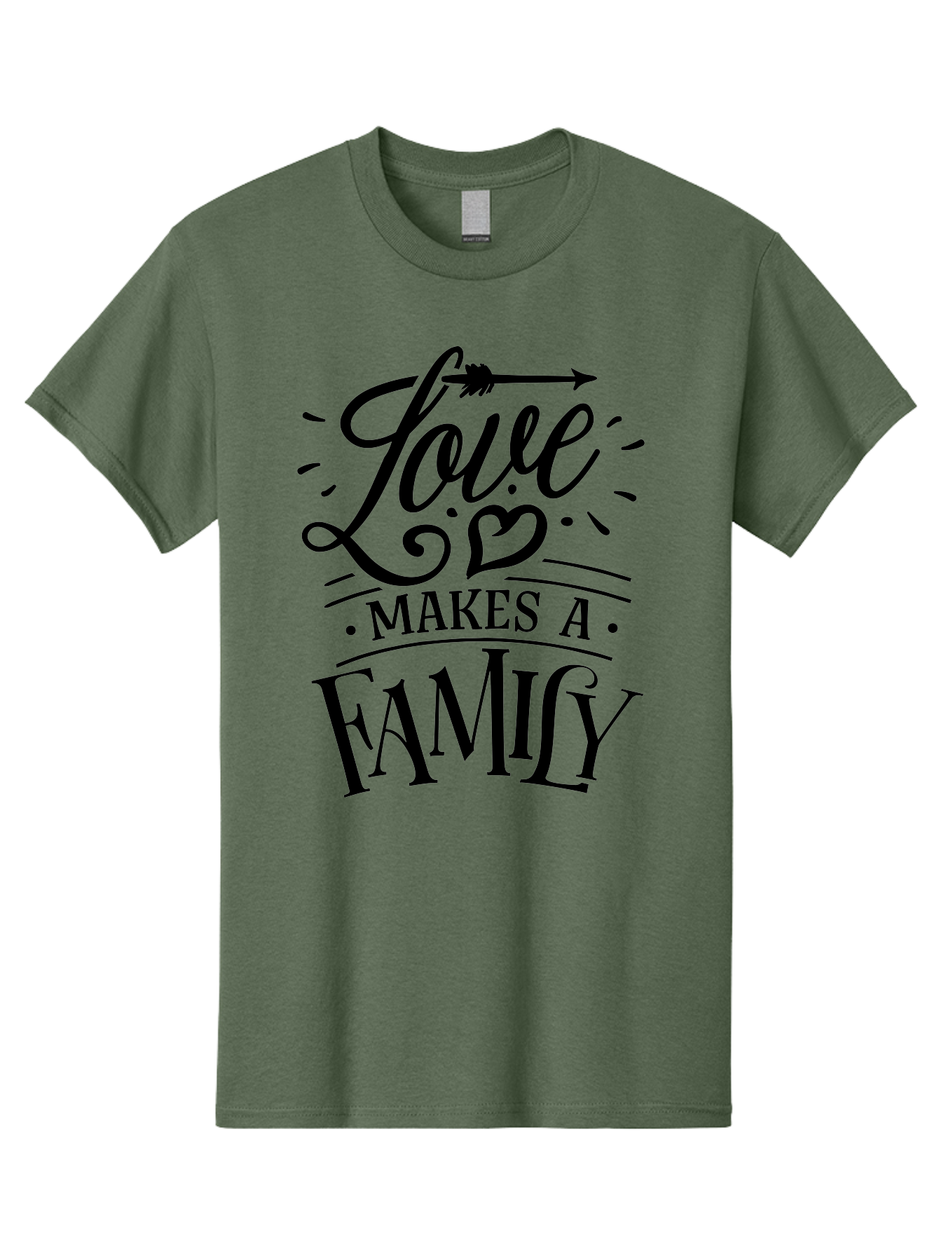 Love Makes A Family Men'S Graphic Tee, 100% Cotton, Comfortable Casual Summer Wear, Machine Washable, Love Makes Family, Family Love Quotes, Inspirational Quotes, Love Quotes, Family Bonding, Valentines Day Gifts, Heartwarming Messages, Aae473 9