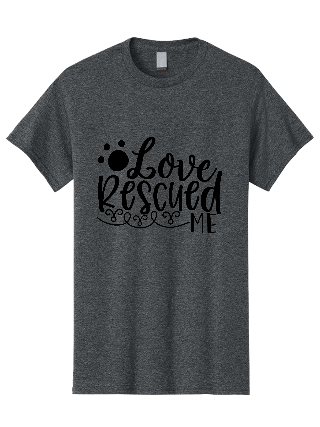 Love Rescued Me Men'S Graphic Tee, 100% Cotton, Comfortable Casual Summer Wear, Machine Washable, Love Rescued Me, Pet Rescue, Dog Lover, Animal Shelter, Adopt Don'T Shop, Pet Adoption, Rescue Dog, Furry Friend Aae474